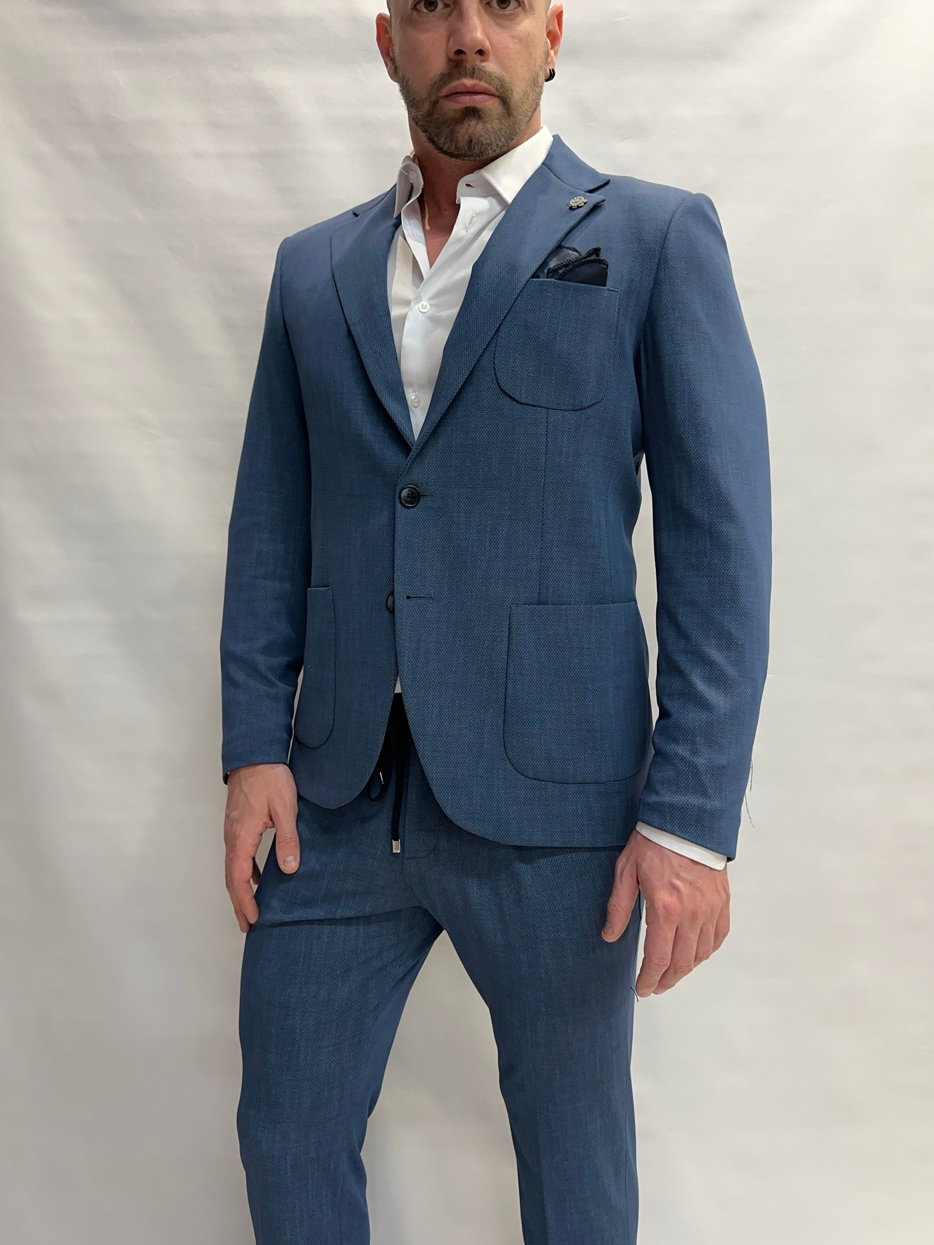 Giacca XAGON MAN in tessuto operato disponibile con pantalone in coordinato - COD: PMISHE