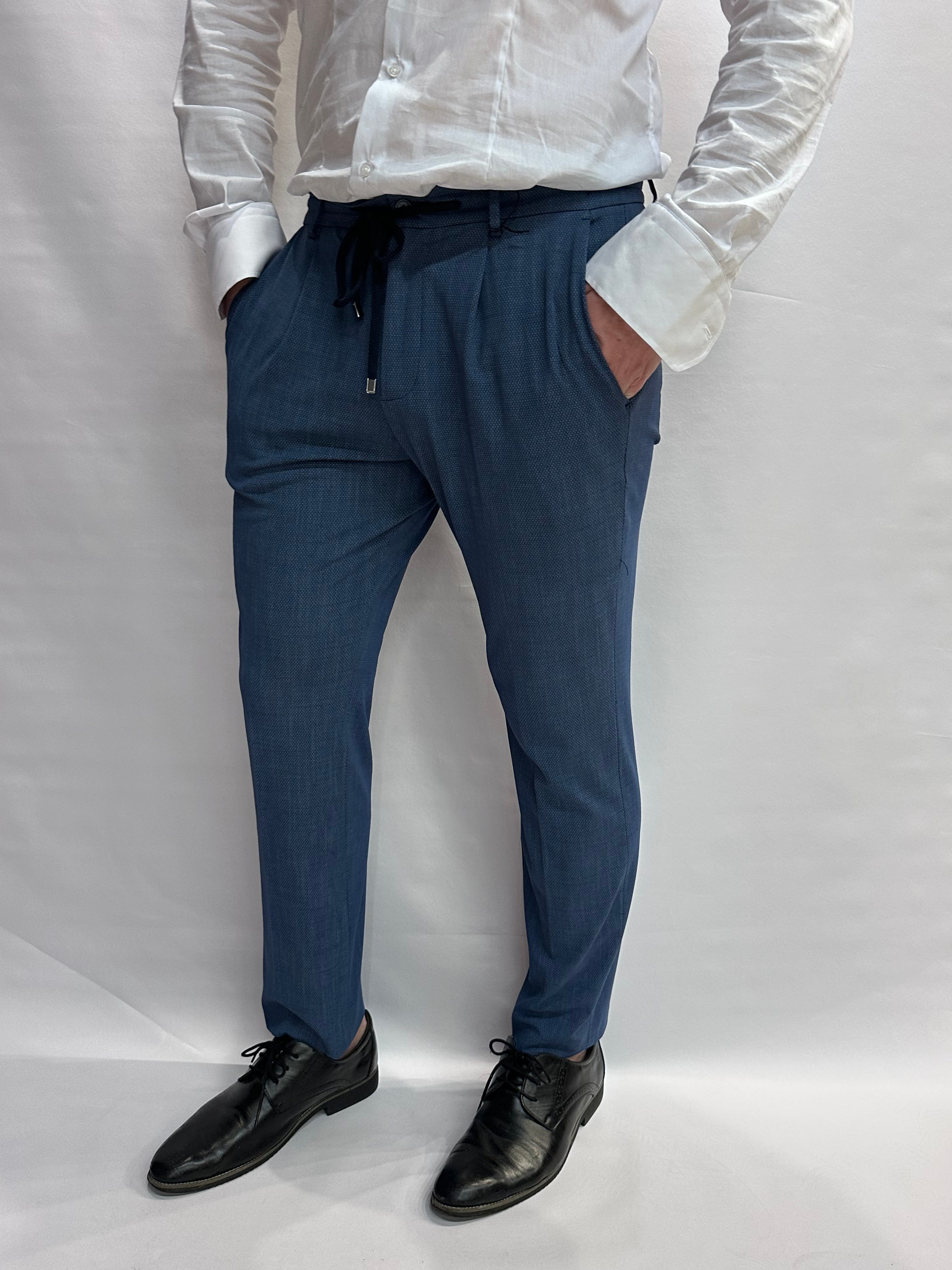 Pantalone XAGON MAN in tessuto operato, con coulisse in vita, disponibile anche con giacca in coordinato - COD: PSHERL