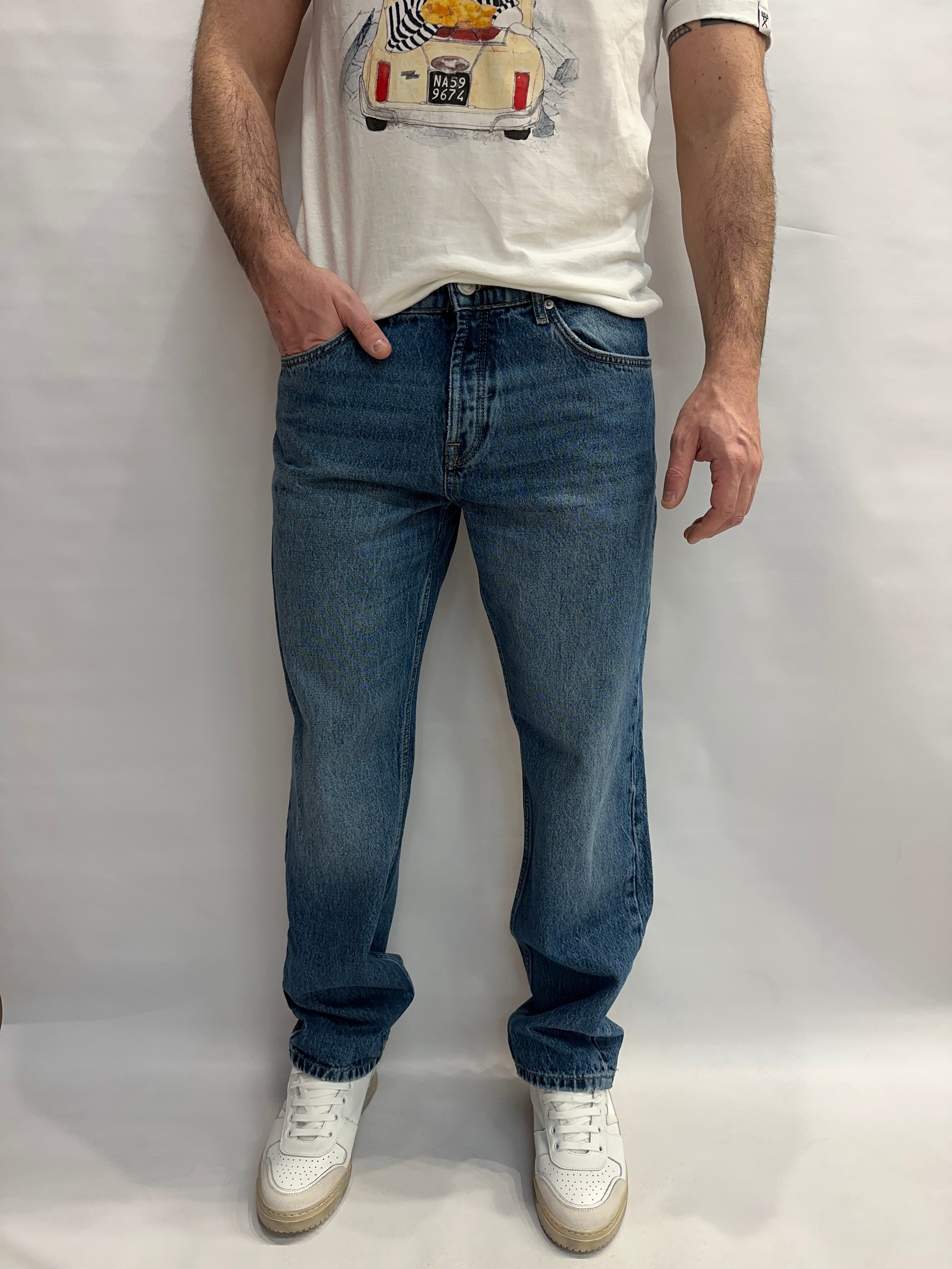 Jeans ONLY&SONS modello straight (ossia gamba dritta e morbida) color Blu Denim  - COD: EDGE