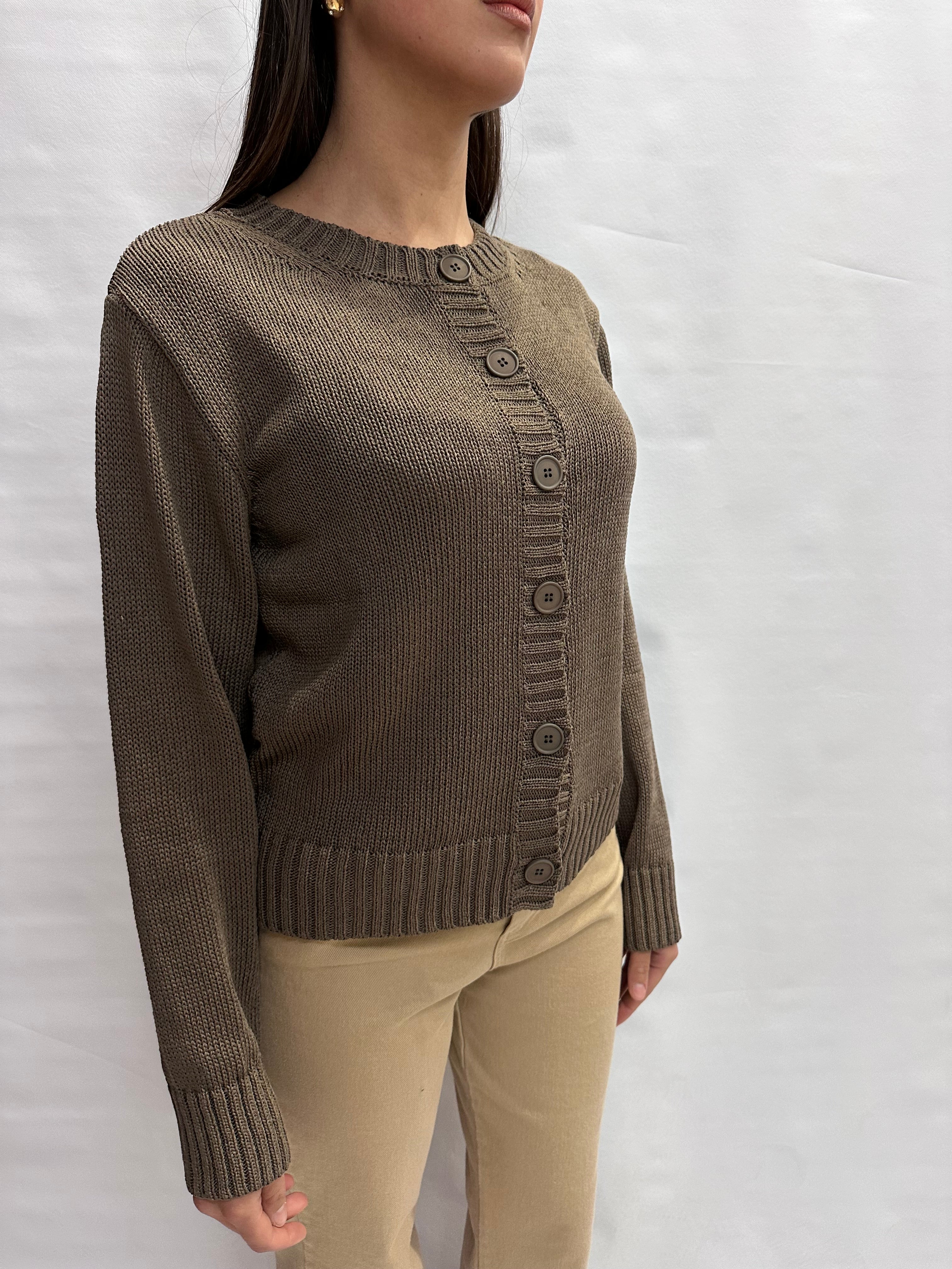 Cardigan TENSIONE IN con chiusura a bottoni centrali- COD: D90182