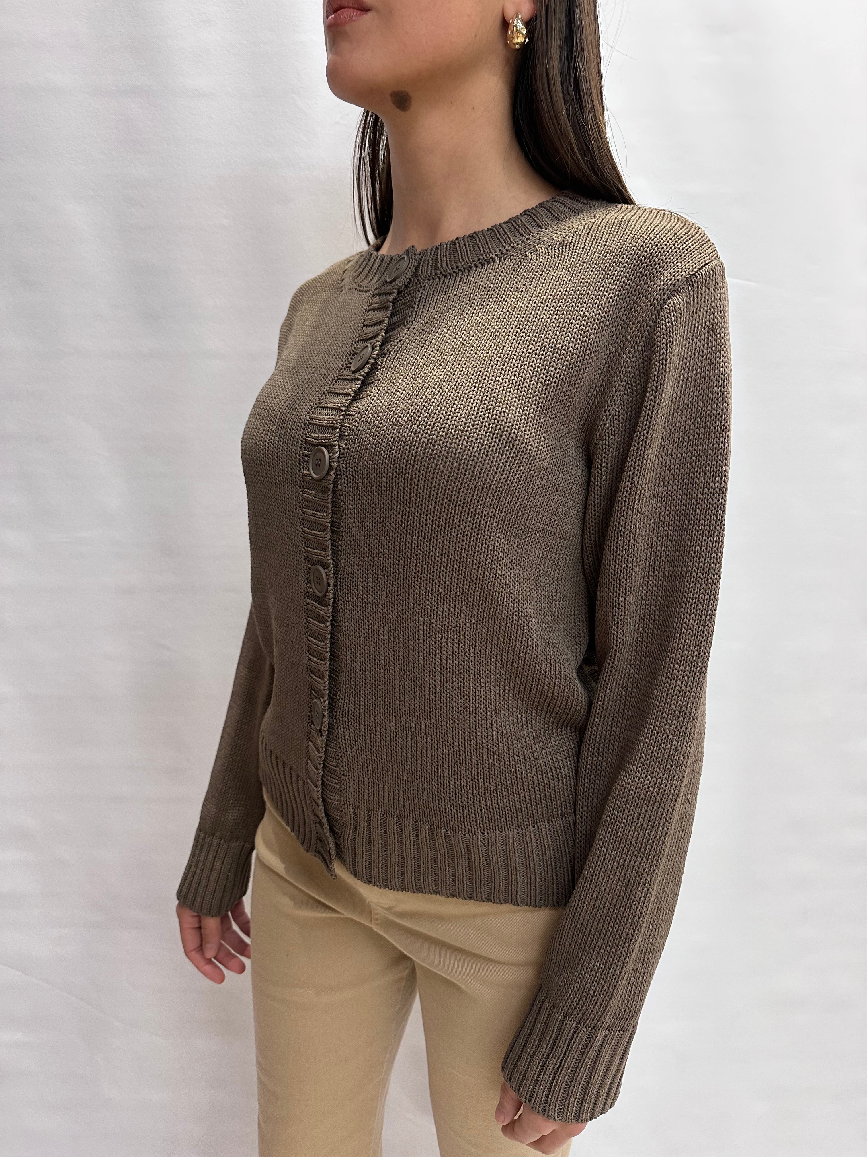 Cardigan TENSIONE IN con chiusura a bottoni centrali- COD: D90182