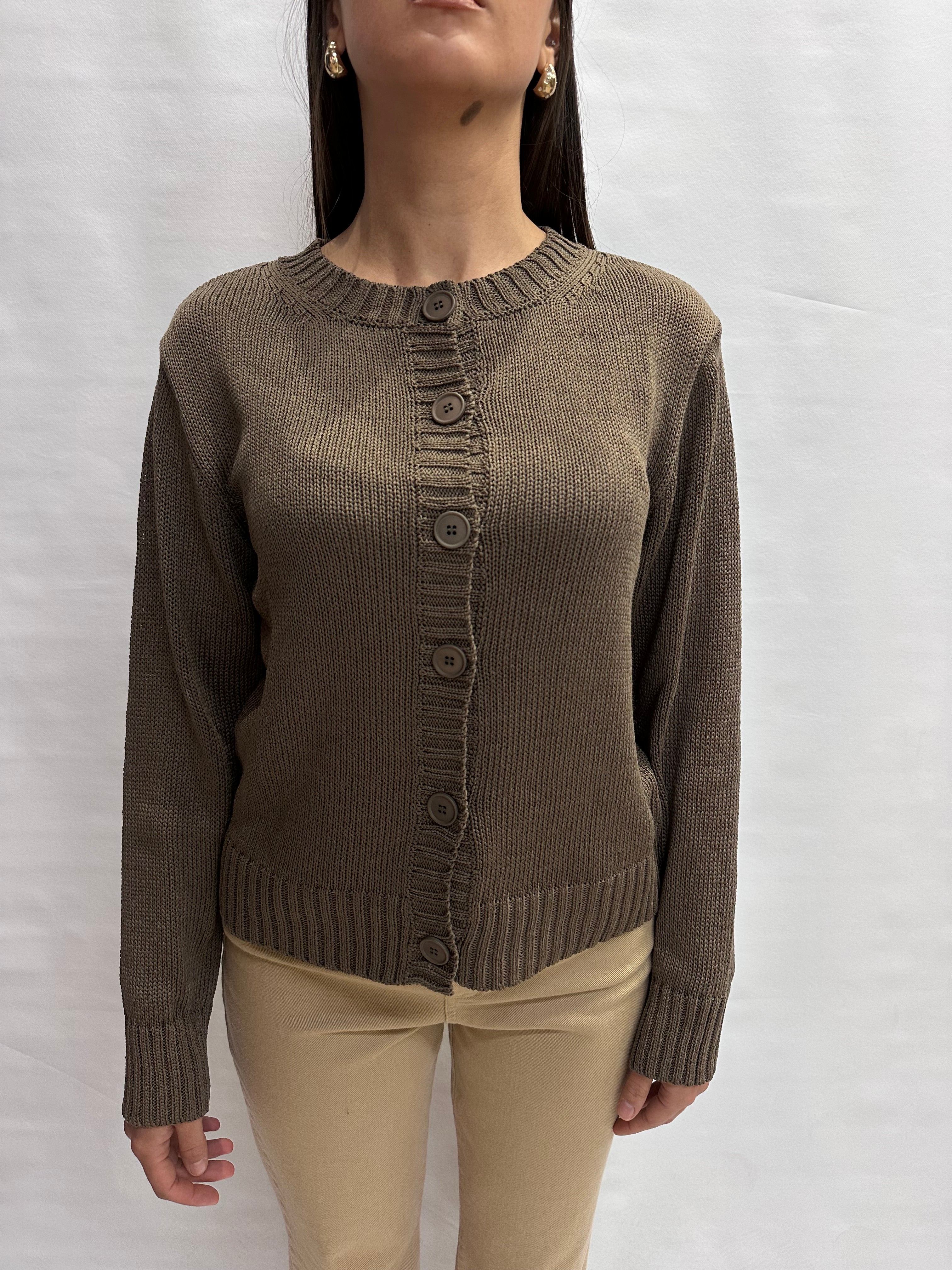 Cardigan TENSIONE IN con chiusura a bottoni centrali- COD: D90182