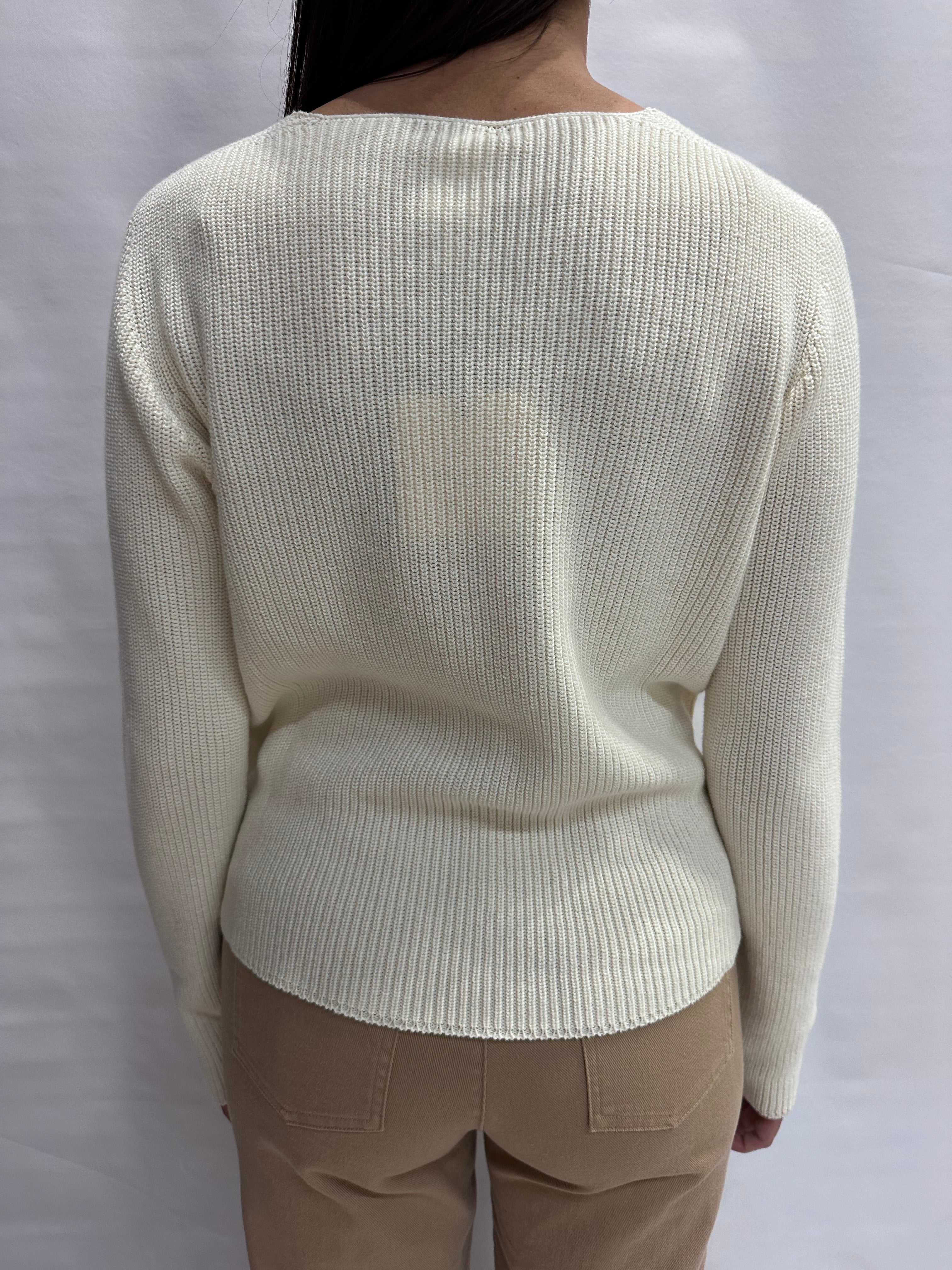 Cardigan TENSIONE IN taglio giacca con chiusura a bottoni centrali e scollo a "V"- COD: 16044