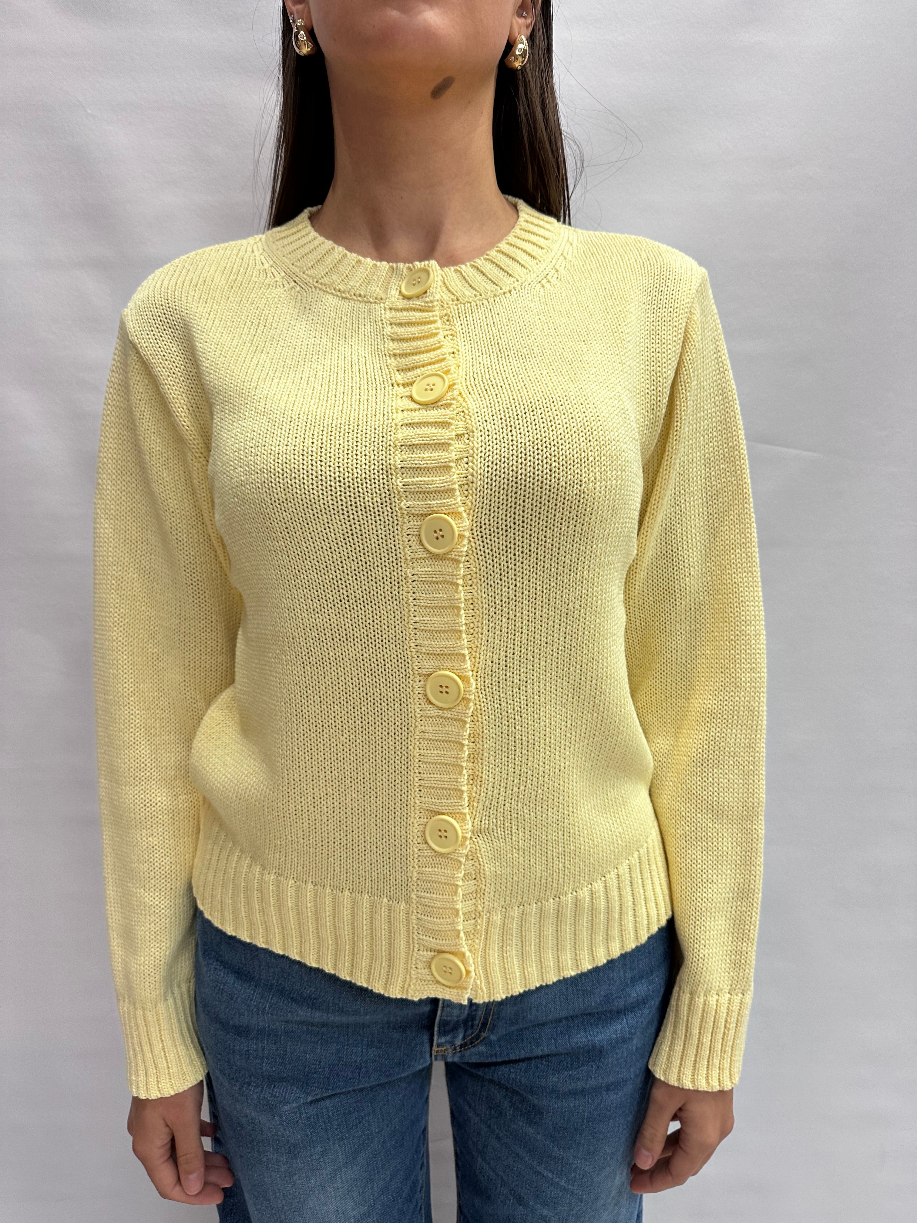 Cardigan TENSIONE IN con chiusura a bottoni centrali- COD: D90182