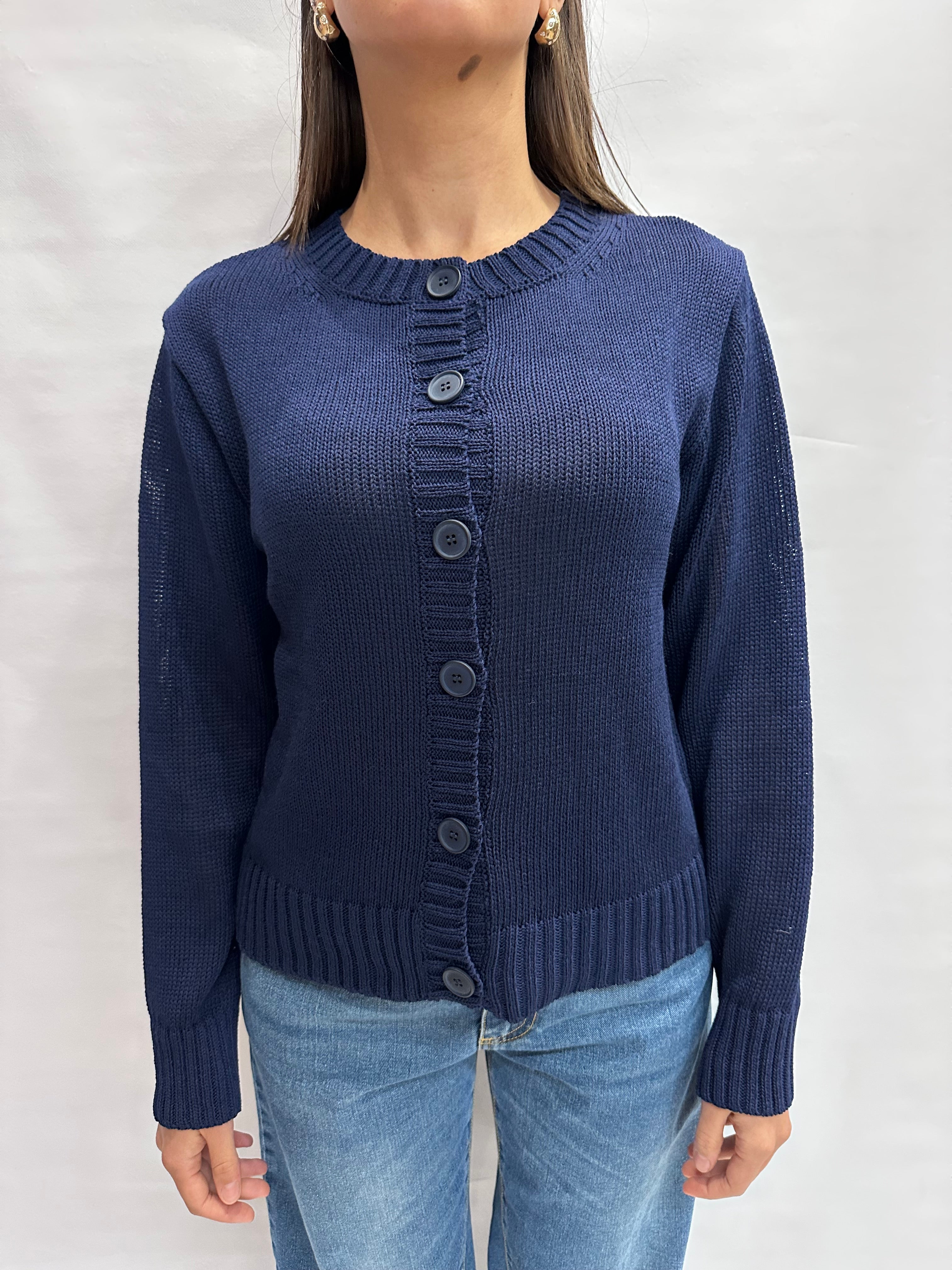 Cardigan TENSIONE IN con chiusura a bottoni centrali- COD: D90182