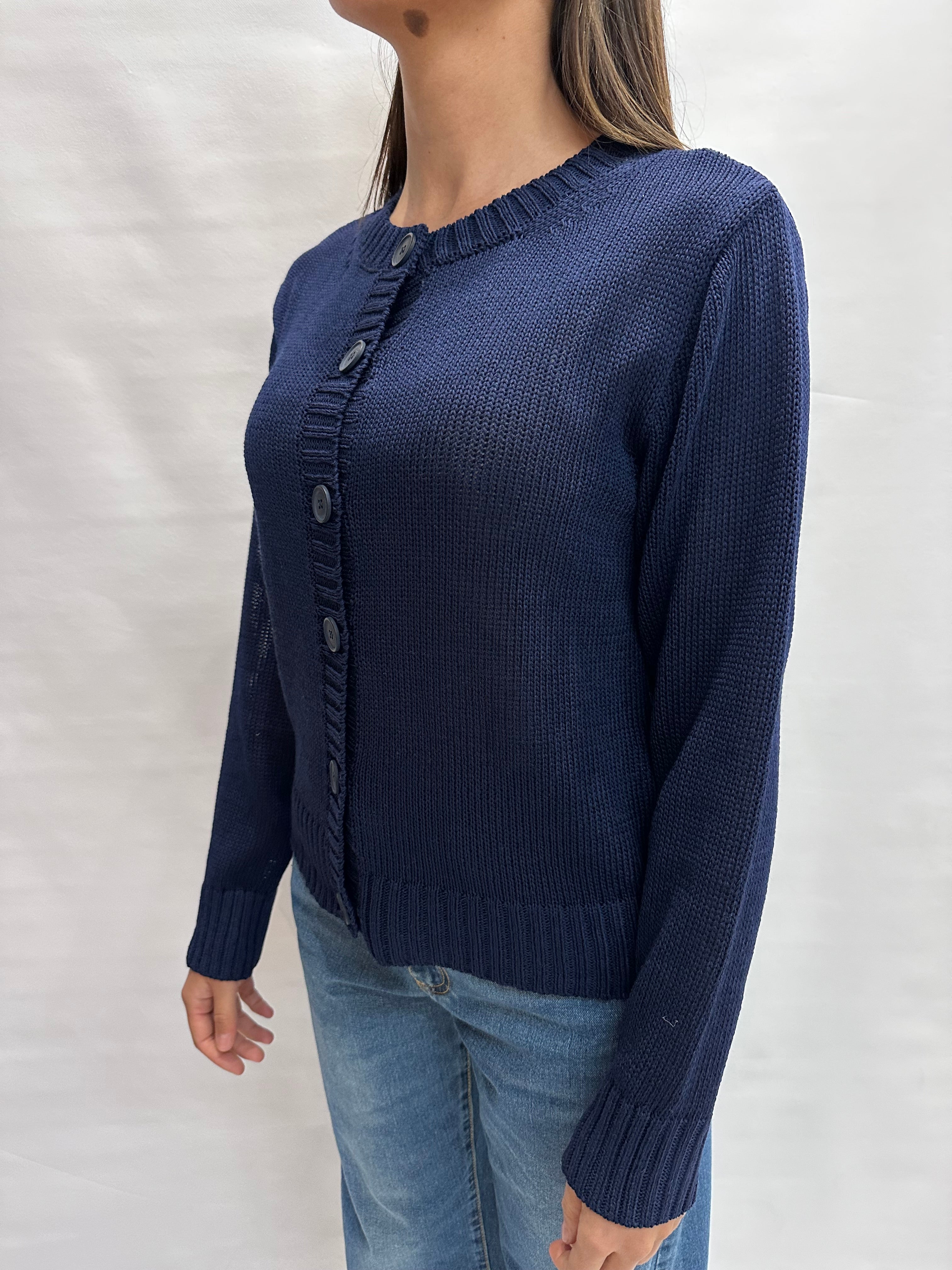 Cardigan TENSIONE IN con chiusura a bottoni centrali- COD: D90182