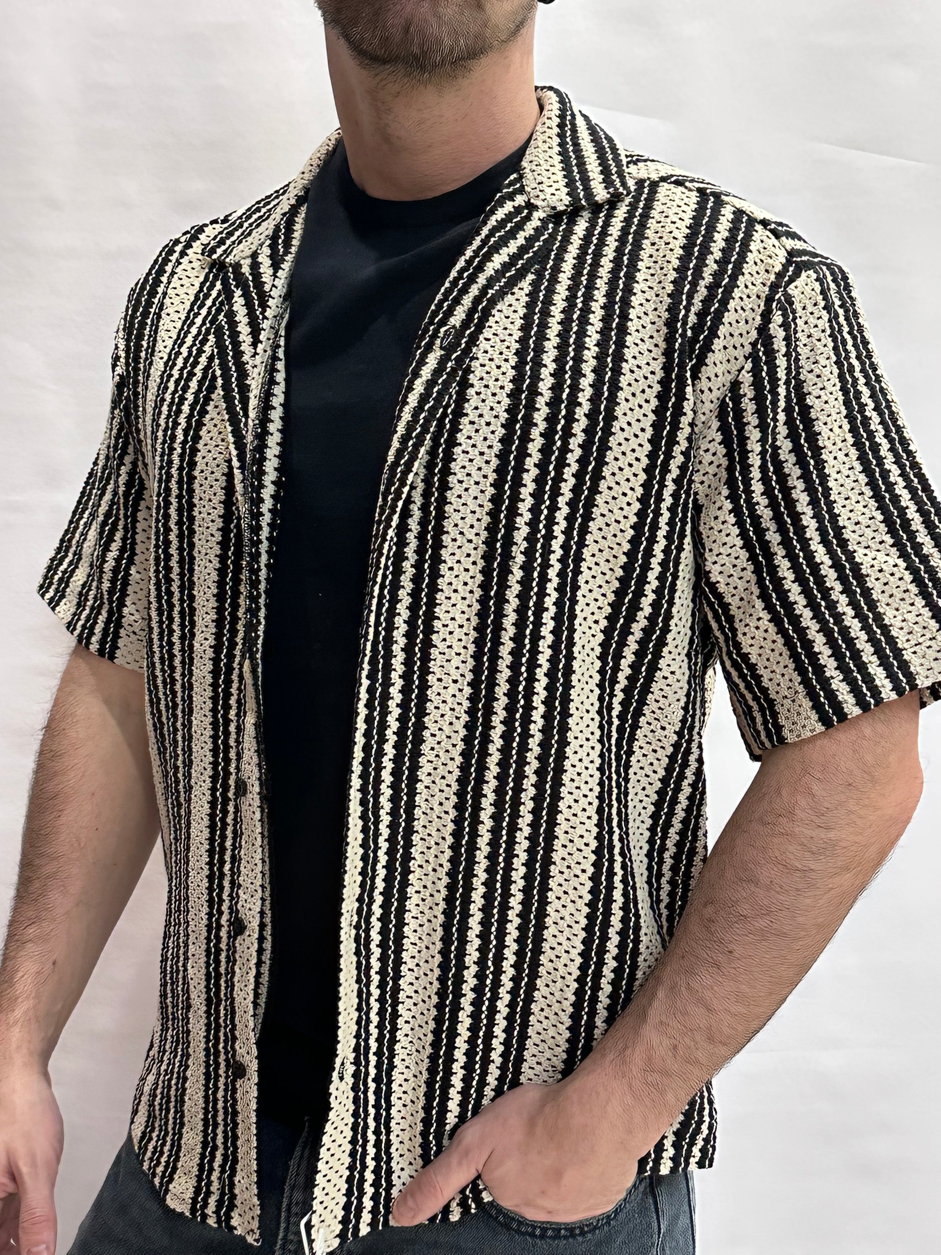 Camicia ONLY&SONS a maniche corte in trama a righe - Cod: ONSDANY