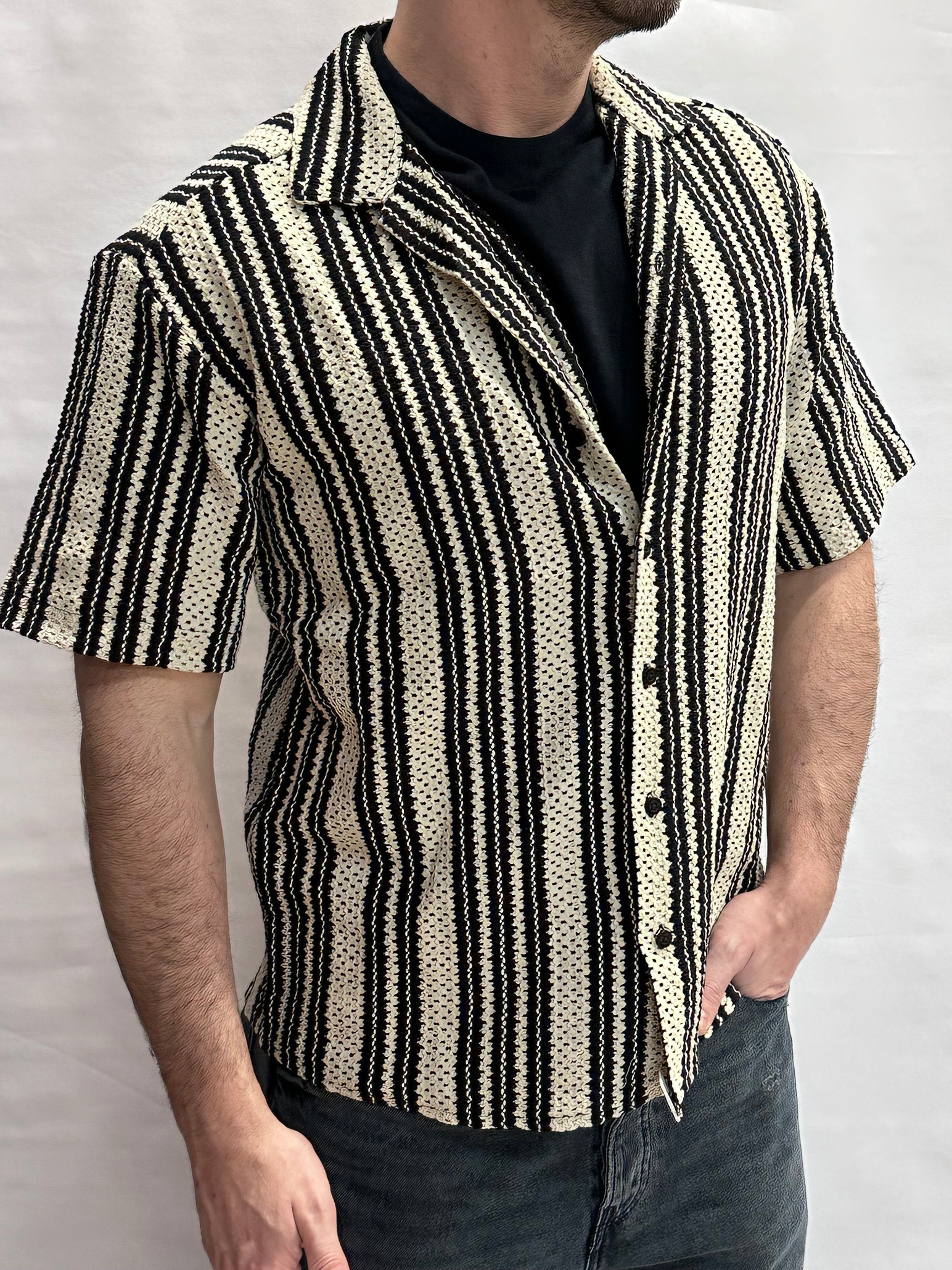 Camicia ONLY&SONS a maniche corte in trama a righe - Cod: ONSDANY