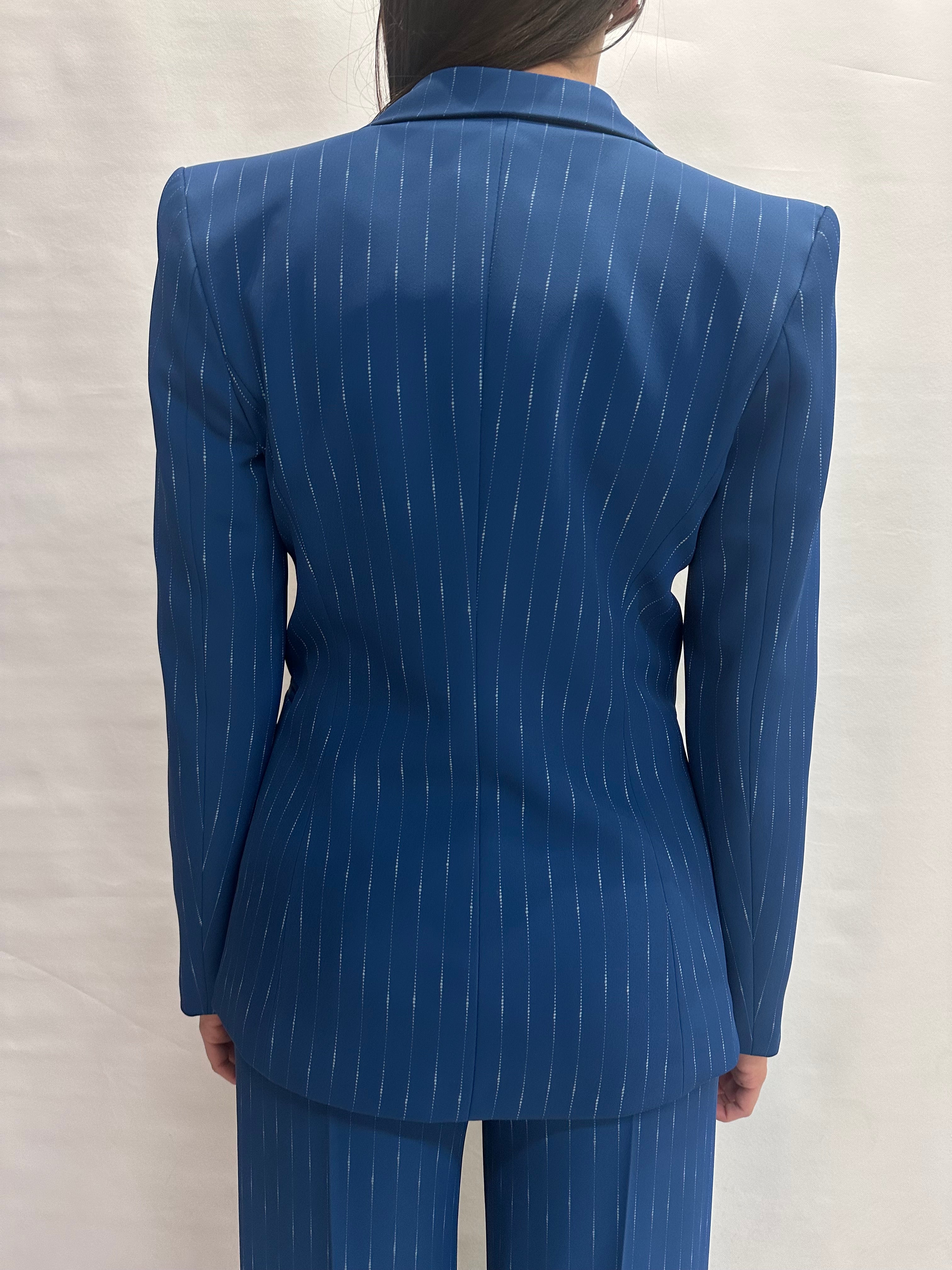 Coordinato RINASCIMENTO gessato in tessuto fluido comprensivo di pantalone, gilet e giacca, COD: CFC0128021003 e CFC0128030003 e CFC0128027003