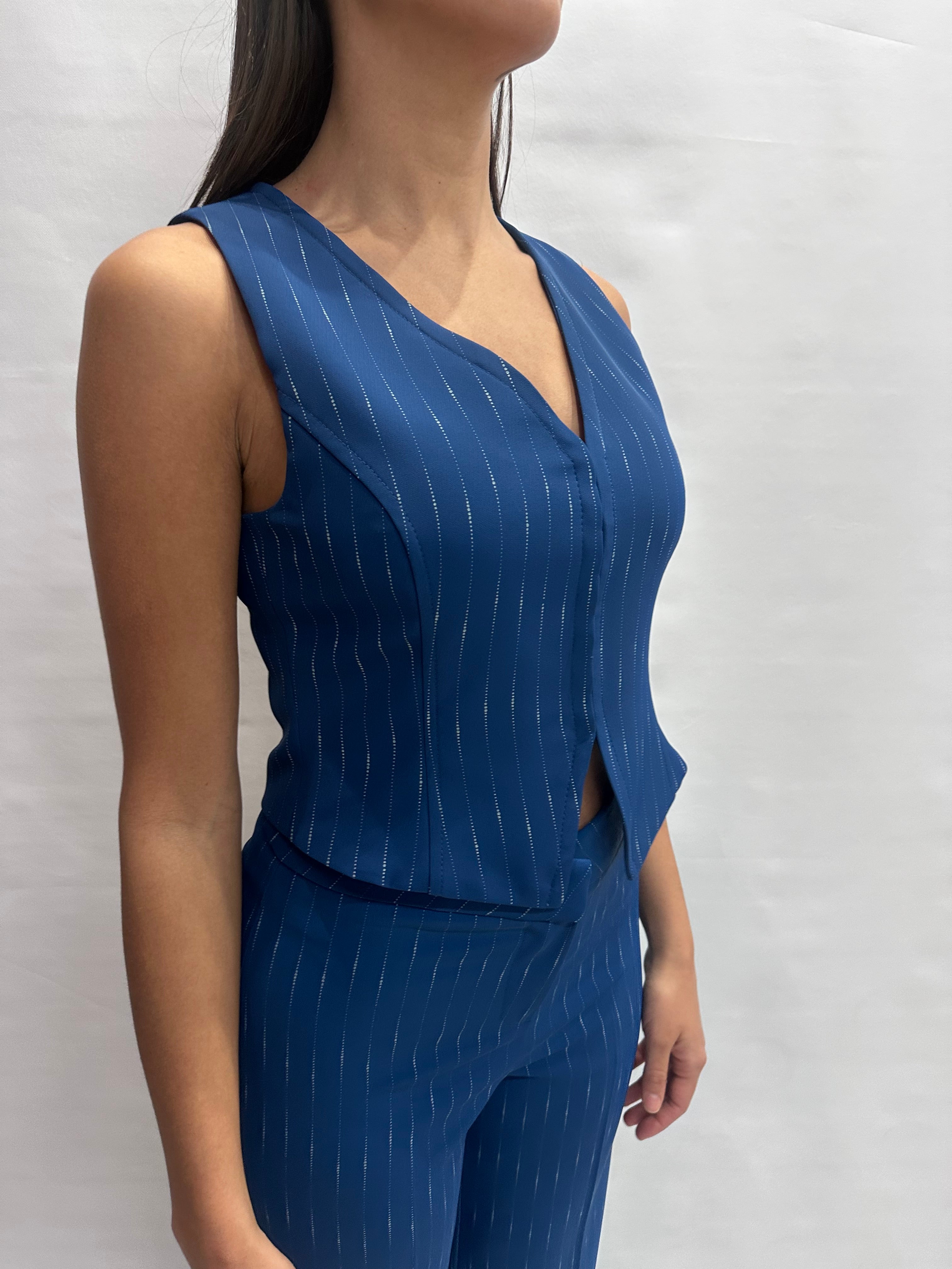 Gilet RINASCIMENTO gessato disponibile con pantalone e giacca in coordinato - COD: CFC012803003