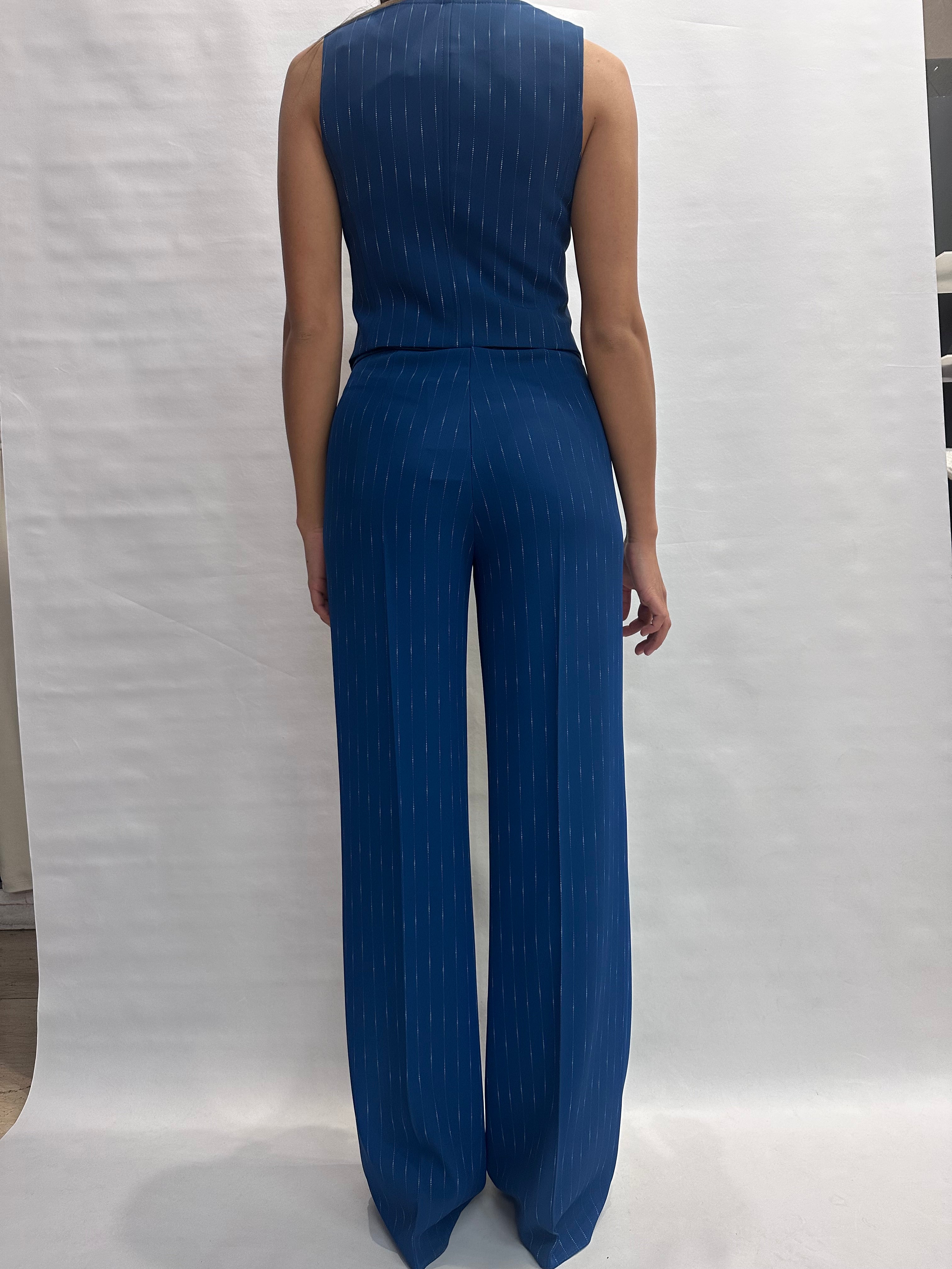 Coordinato RINASCIMENTO gessato in tessuto fluido comprensivo di pantalone, gilet e giacca, COD: CFC0128021003 e CFC0128030003 e CFC0128027003