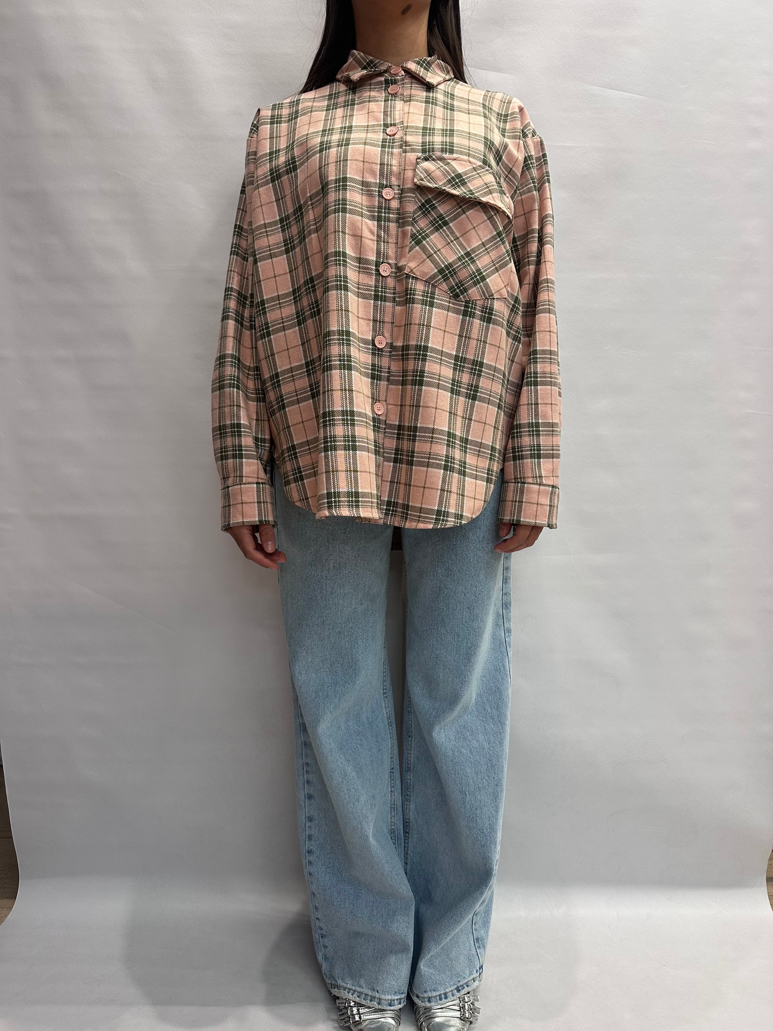 Camicia TENSIONE IN "over" con trama scozzese - Cod: S26C705