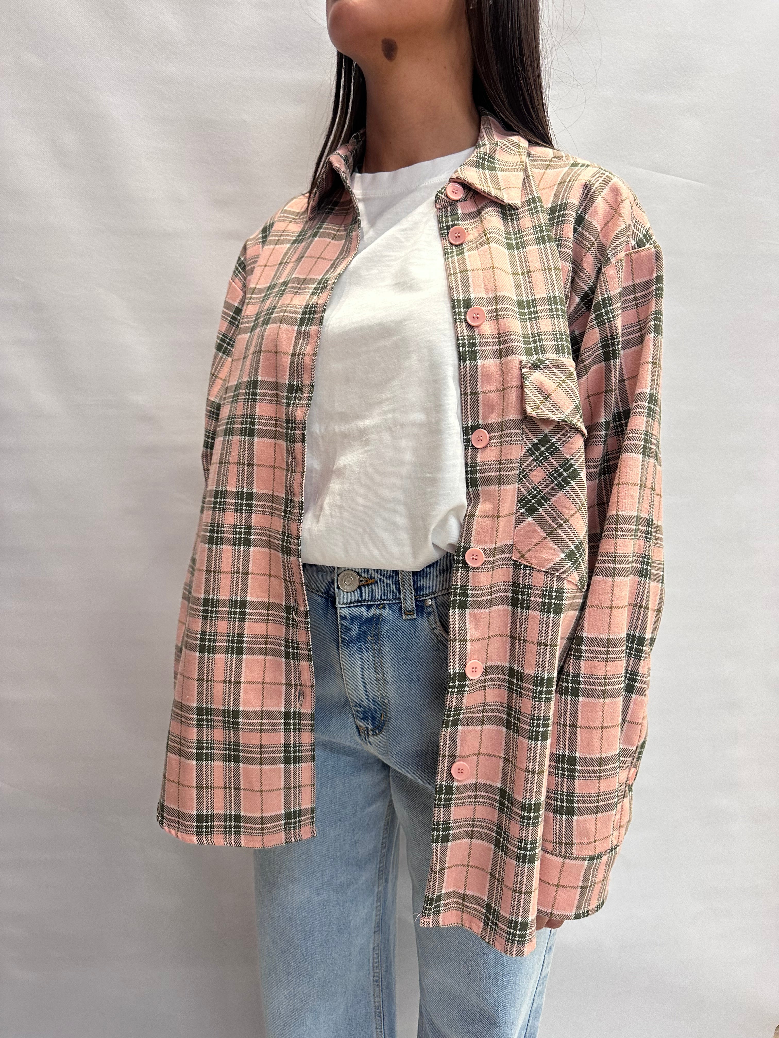 Camicia TENSIONE IN "over" con trama scozzese - Cod: S26C705