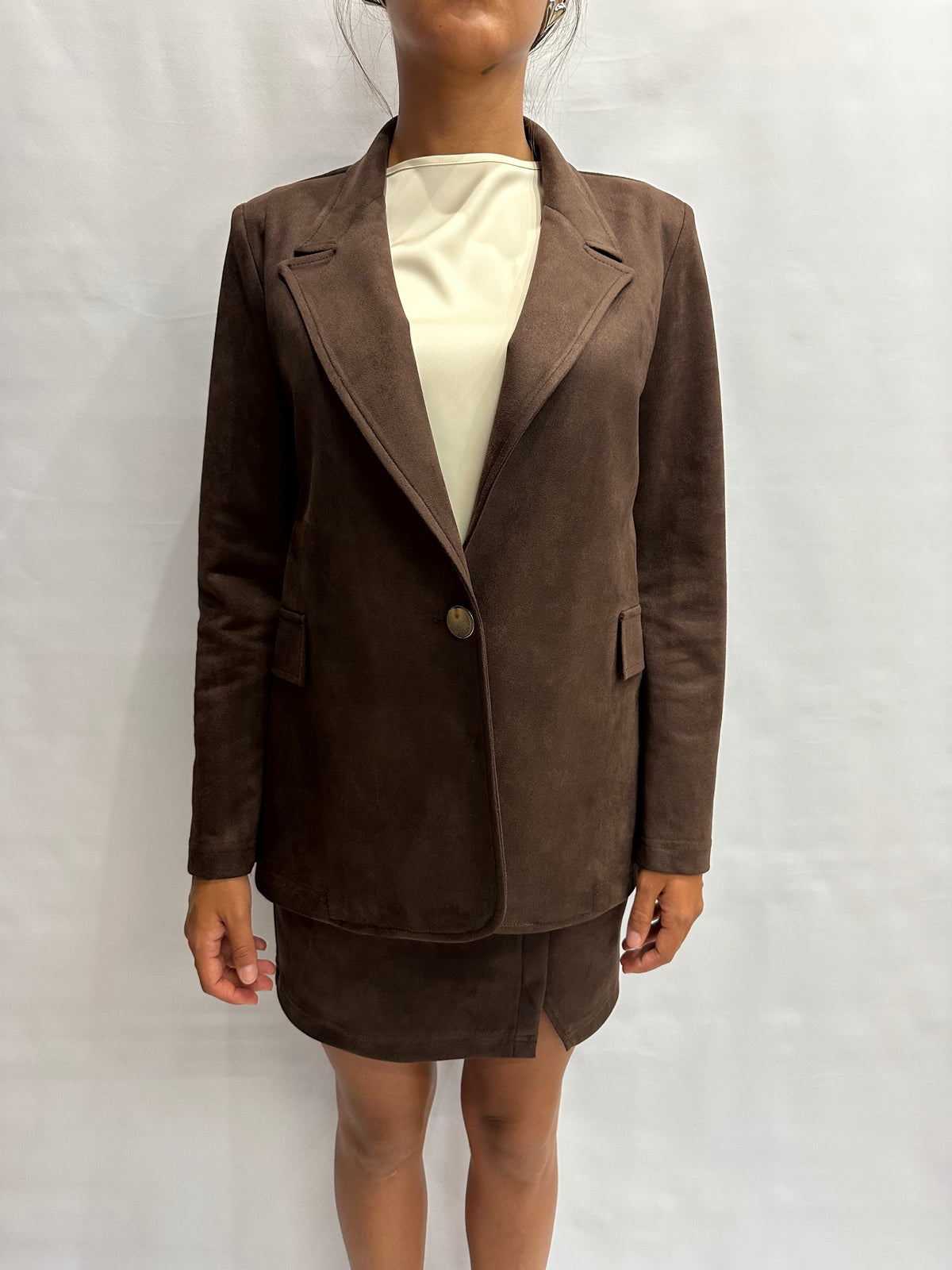 Giacca RINASCIMENTO in ecopelle scamosciata disponibile anche con gonna in coordinato - COD: CFC0130678003