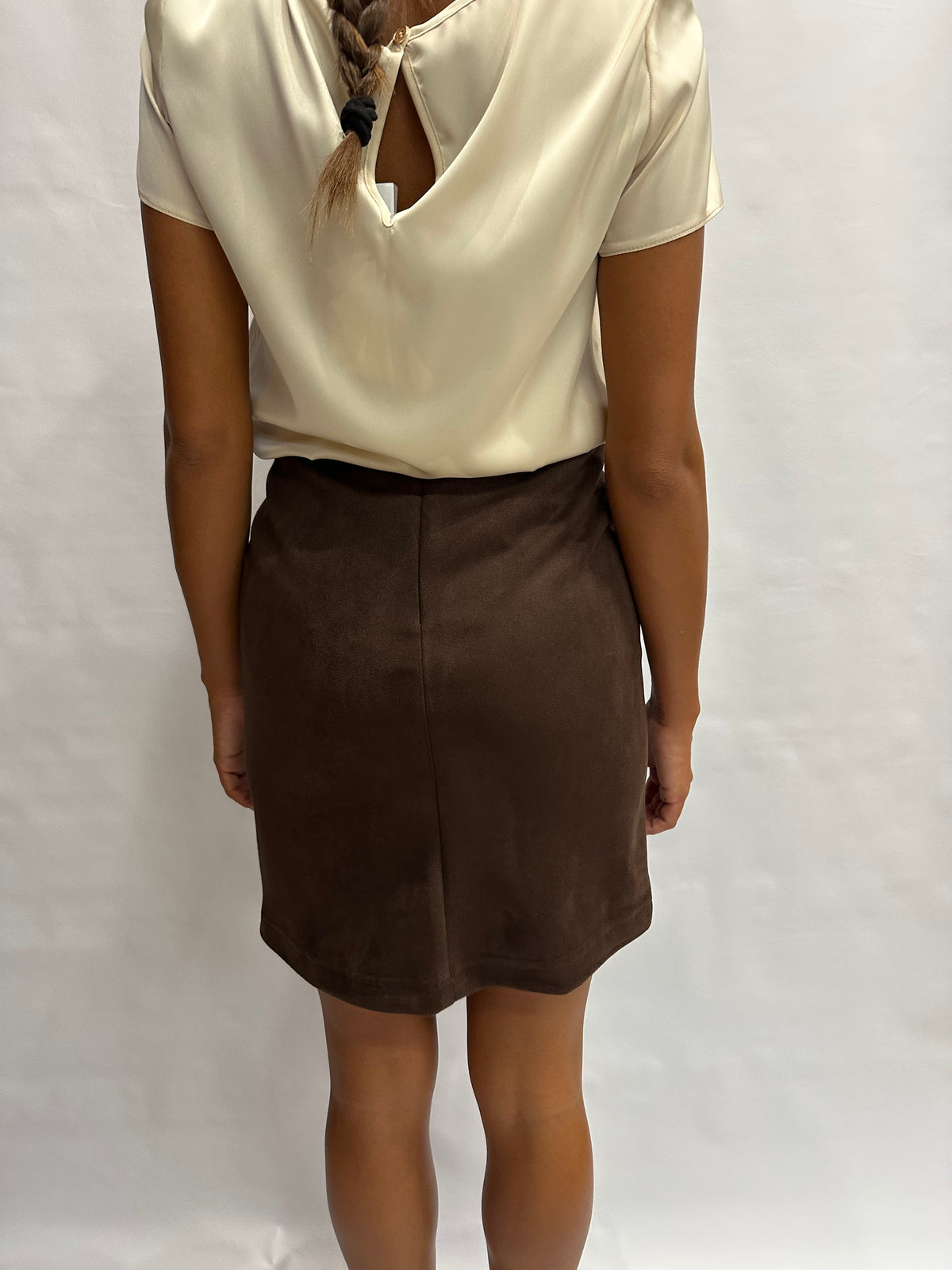 Coordinato RINASCIMENTO composto da gonna e giubbino/giacca in ecopelle scamosciata - Cod: CFC0130676003 e CFC0130583003