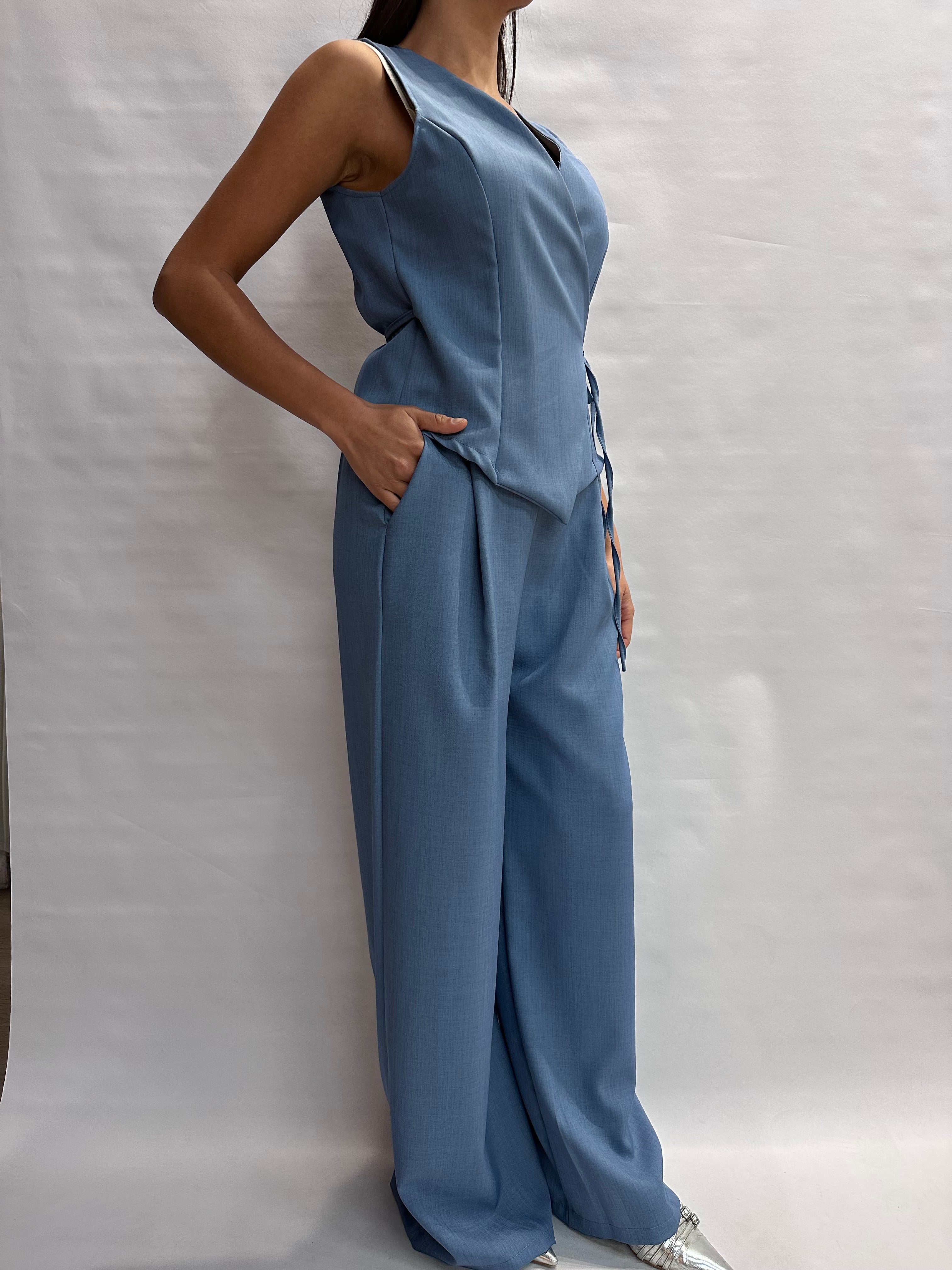 Coordinato NO BRAND composto da pantalone e gilet , COD: U13132 E U13133