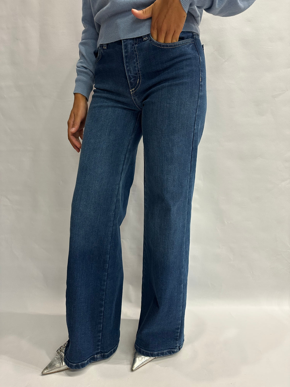 Jeans RINASCIMENTO a palazzo  COD: CFC0127396003