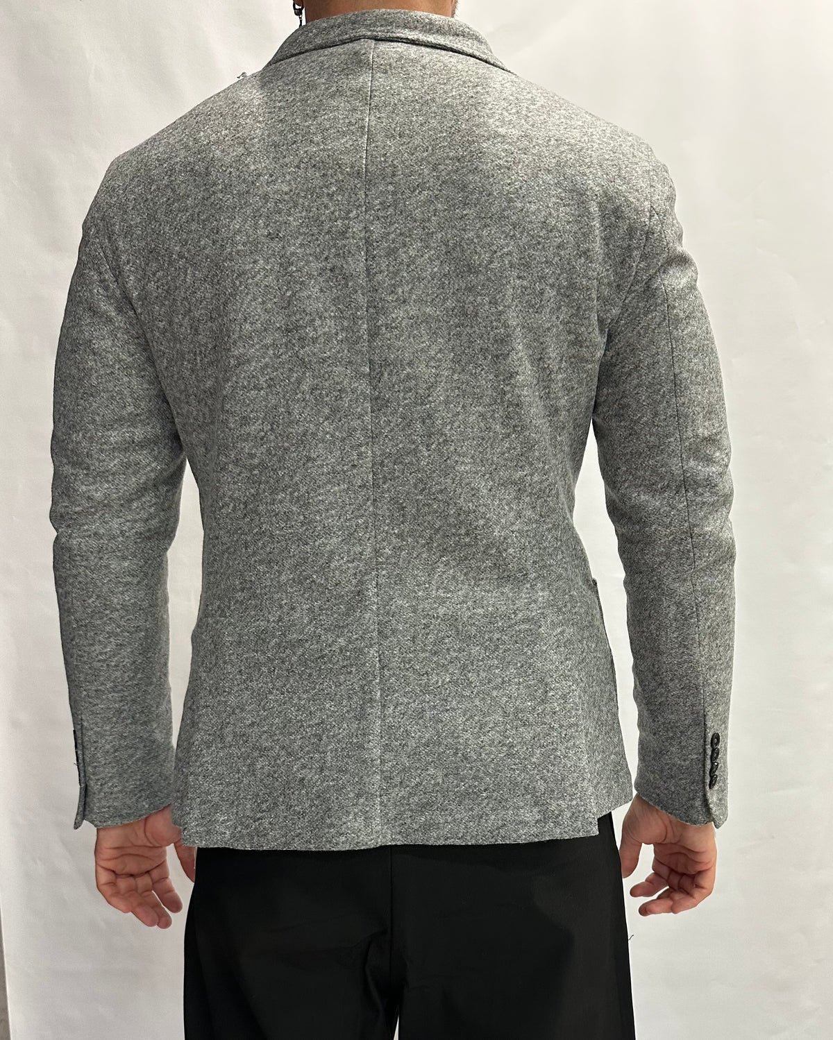 Giacca XAGON MAN grigia con cappuccio rimovibile, monopetto - COD: PCFKME