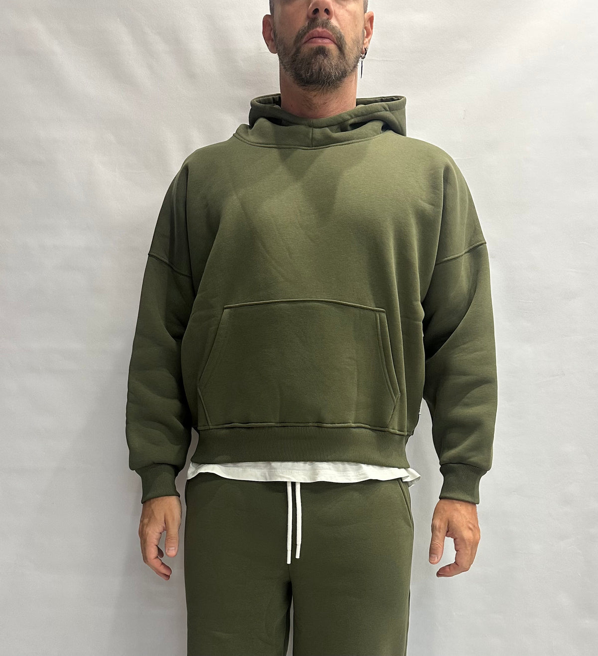 Felpa BERNA 'cropped' con cappuccio, interno felpato disponibile anche con pantalone in coordinato , COD: 262070418
