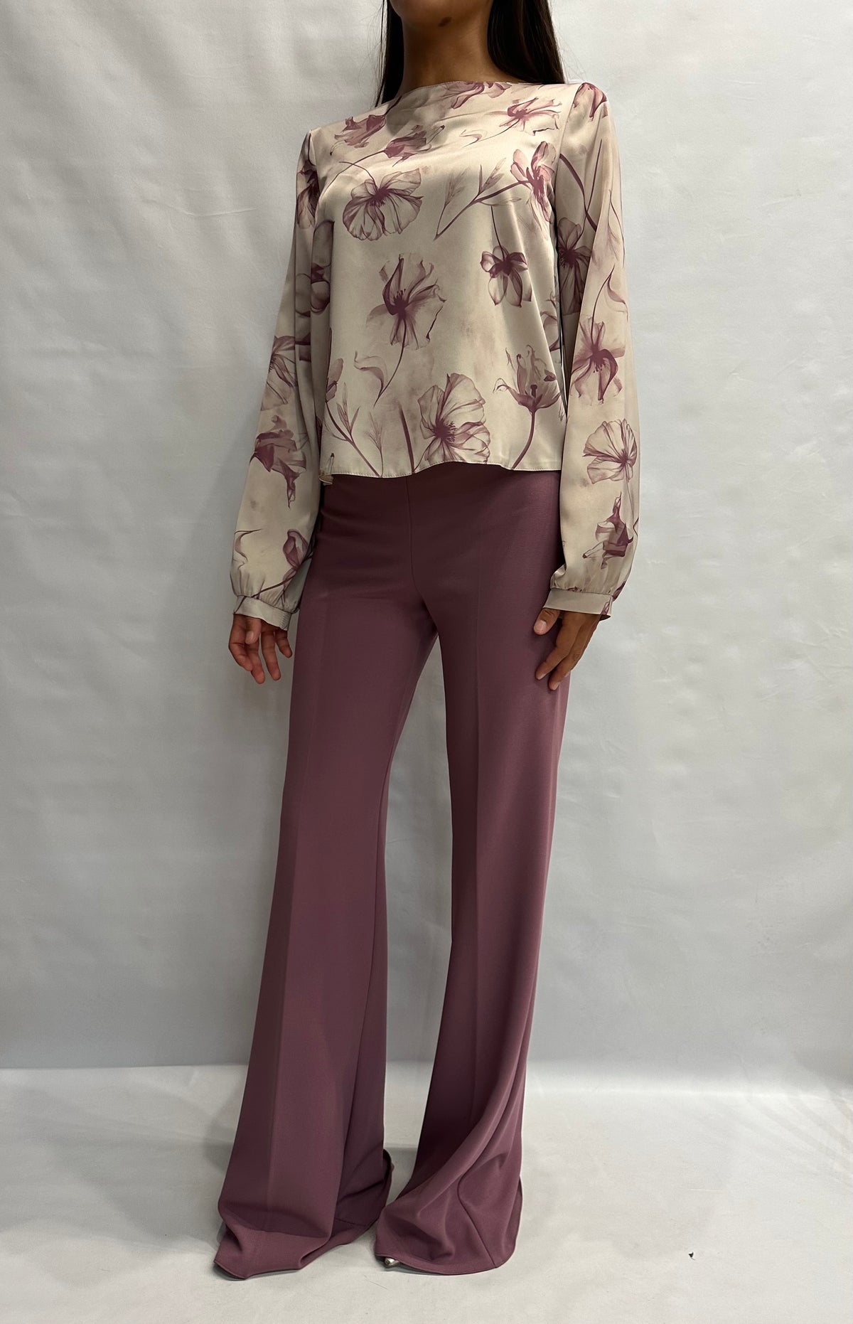 Pantalone RINASCIMENTO in crêpe a palazzo disponibile anche con giacca in coordinato COD: CFC0130162003