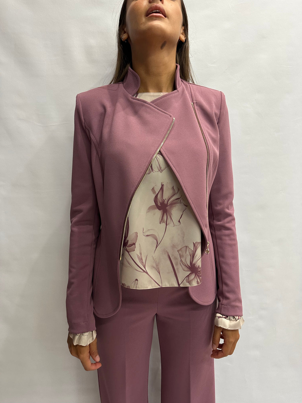 Giacca RINASCIMENTO  in crêpe disponibile con pantalone in coordinato - COD: CFC0130203003