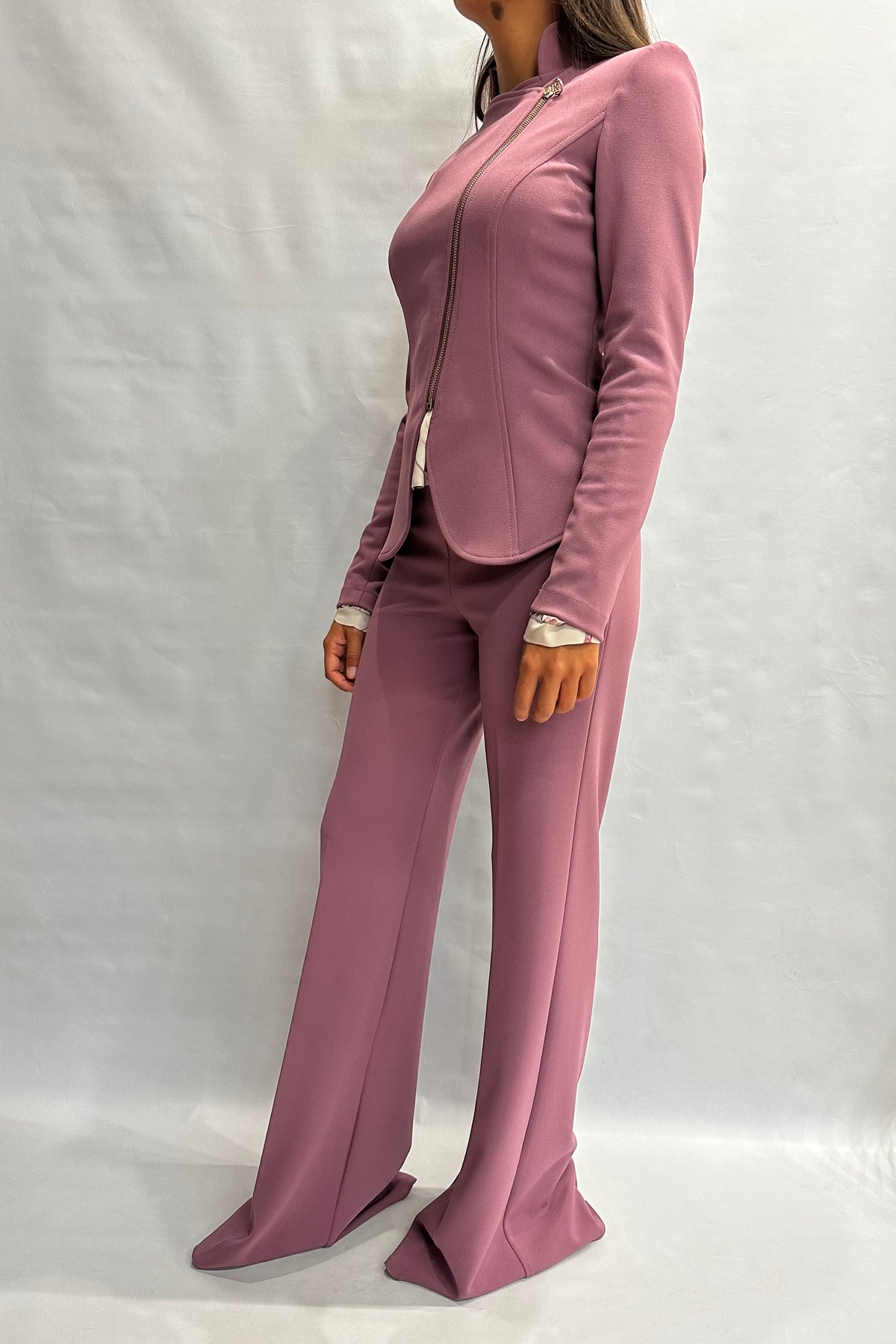 Pantalone RINASCIMENTO in crêpe a palazzo disponibile anche con giacca in coordinato COD: CFC0130162003