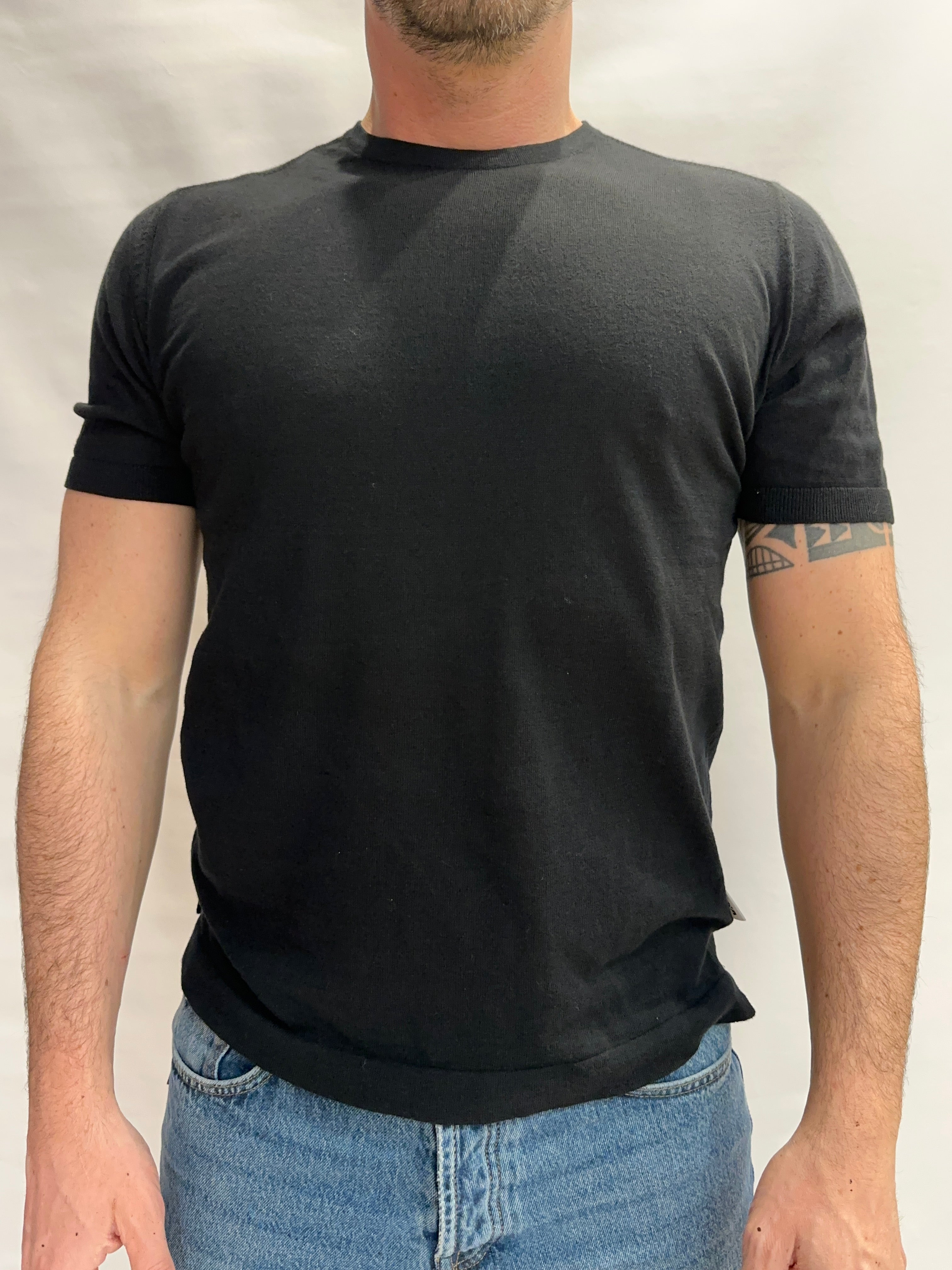 T Shirt in maglia BERNA in Cotone leggerissimo, manica corta - Cod: 261046645