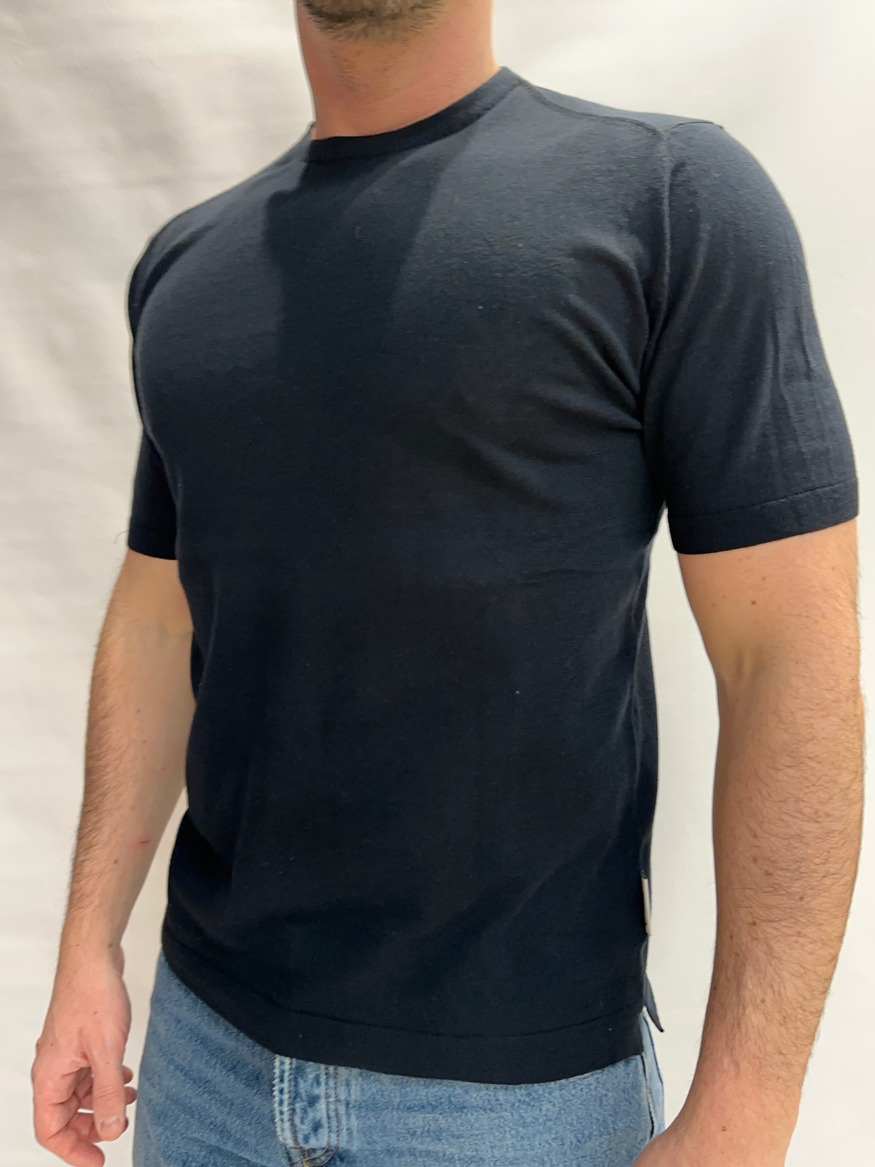 T Shirt in maglia BERNA in Cotone leggerissimo, manica corta - Cod: 26104678