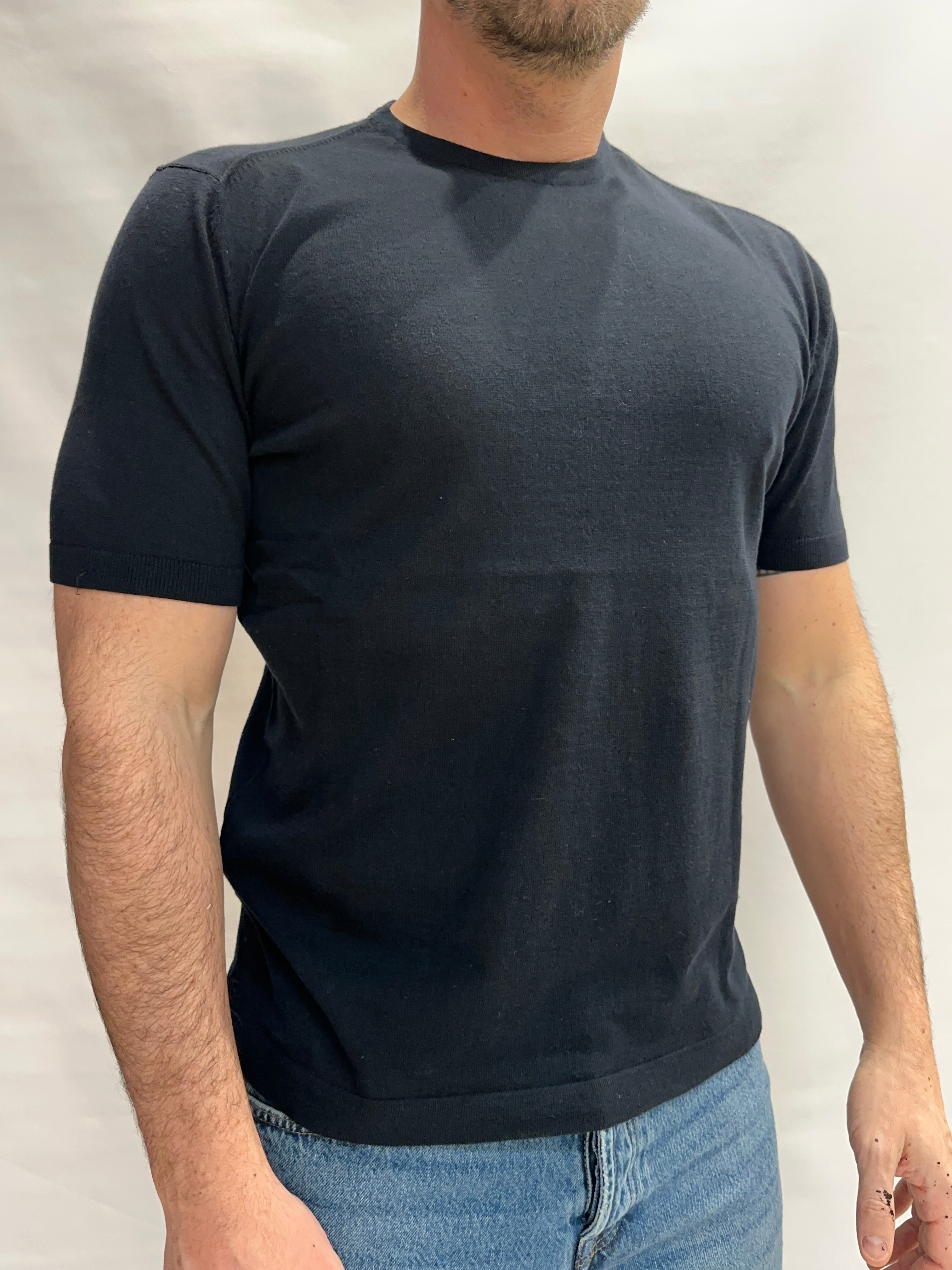 T Shirt in maglia BERNA in Cotone leggerissimo, manica corta - Cod: 26104678
