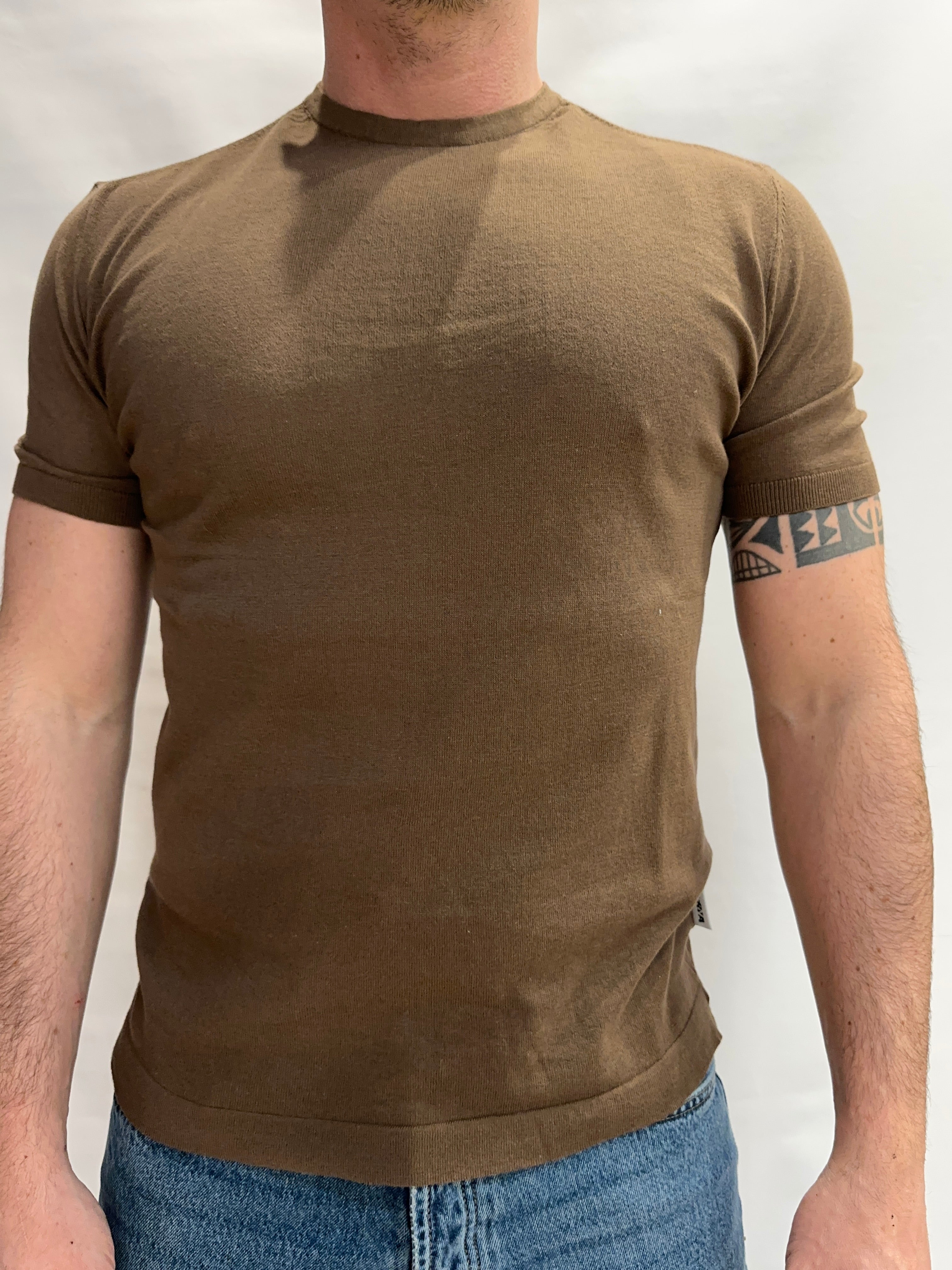 T Shirt in maglia BERNA in Cotone leggerissimo, manica corta - Cod: 261046696