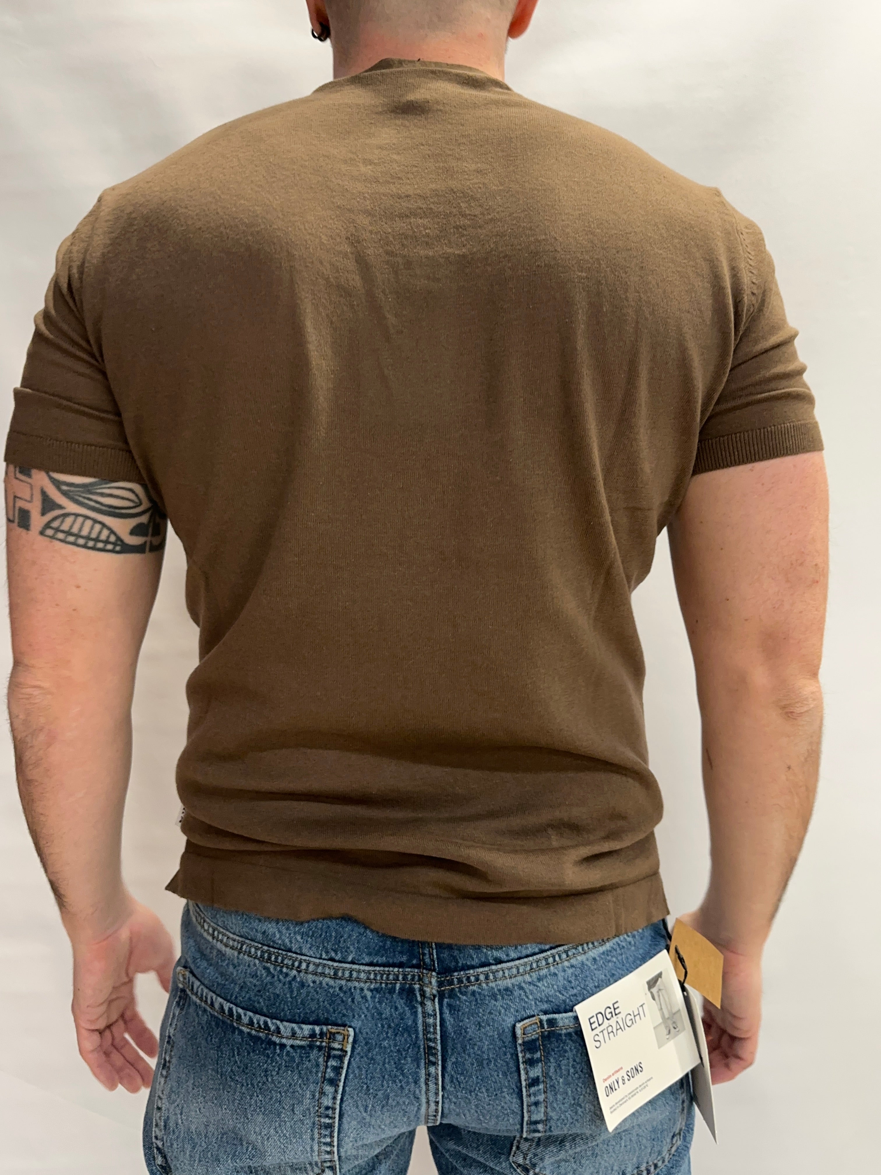 T Shirt in maglia BERNA in Cotone leggerissimo, manica corta - Cod: 261046696