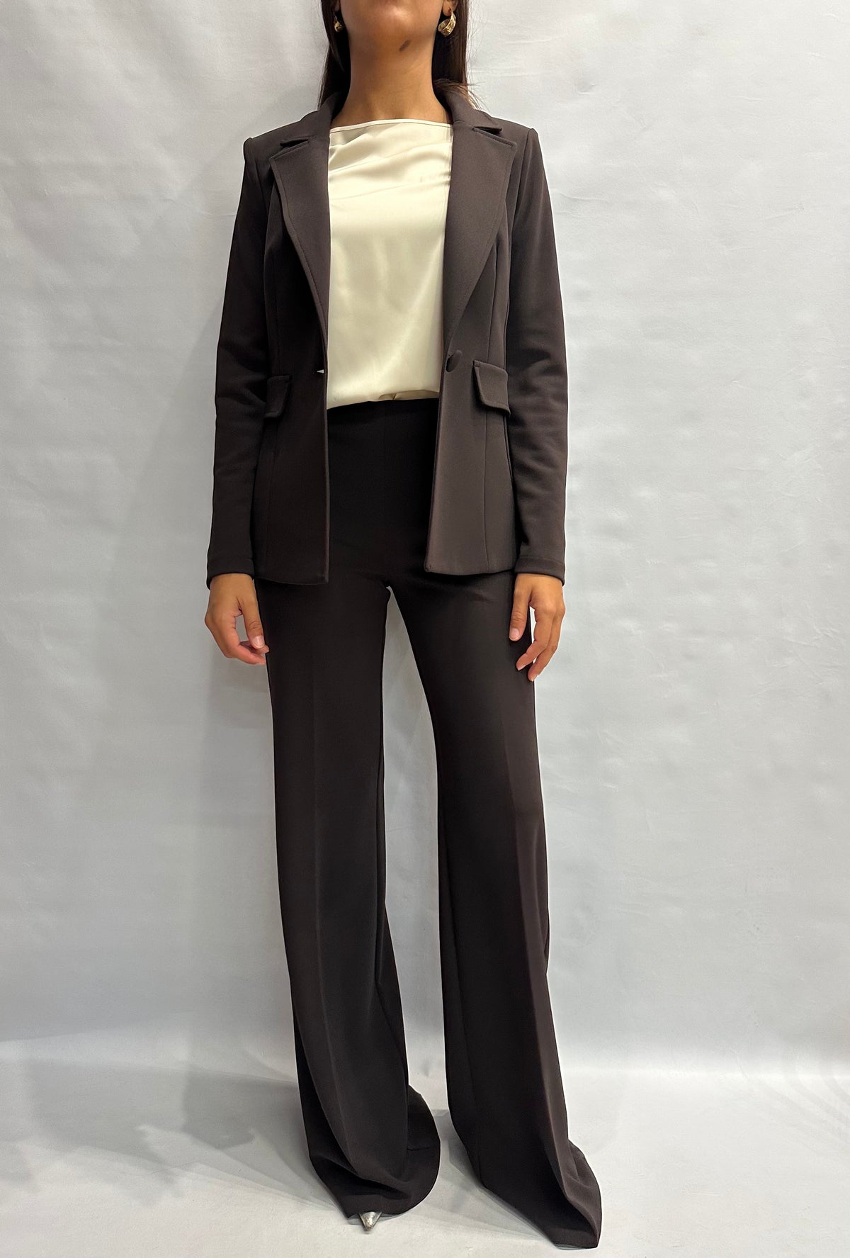 Coordinato RINASCIMENTO (MARRONE) in crêpe , COD: CFC0130163003 e CFC0130165003