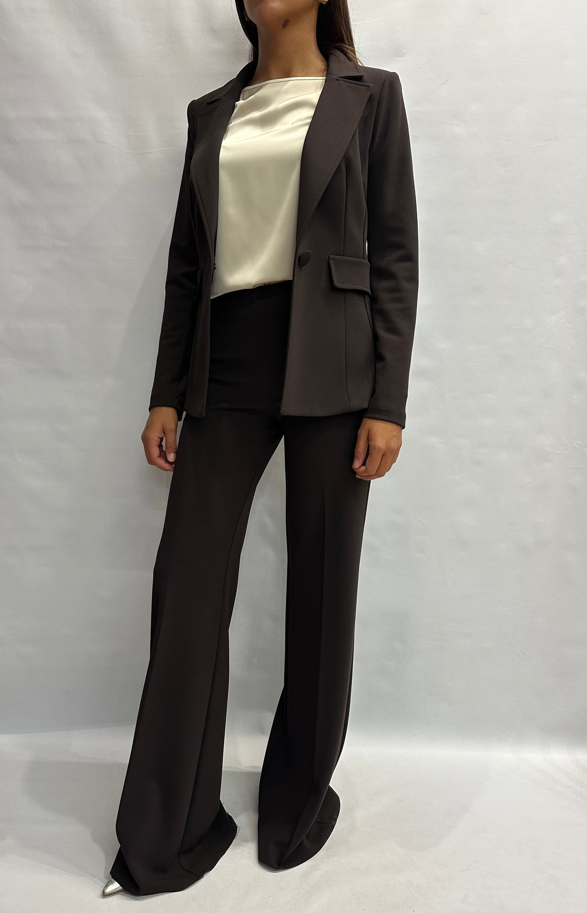 Coordinato RINASCIMENTO (MARRONE) in crêpe , COD: CFC0130163003 e CFC0130165003