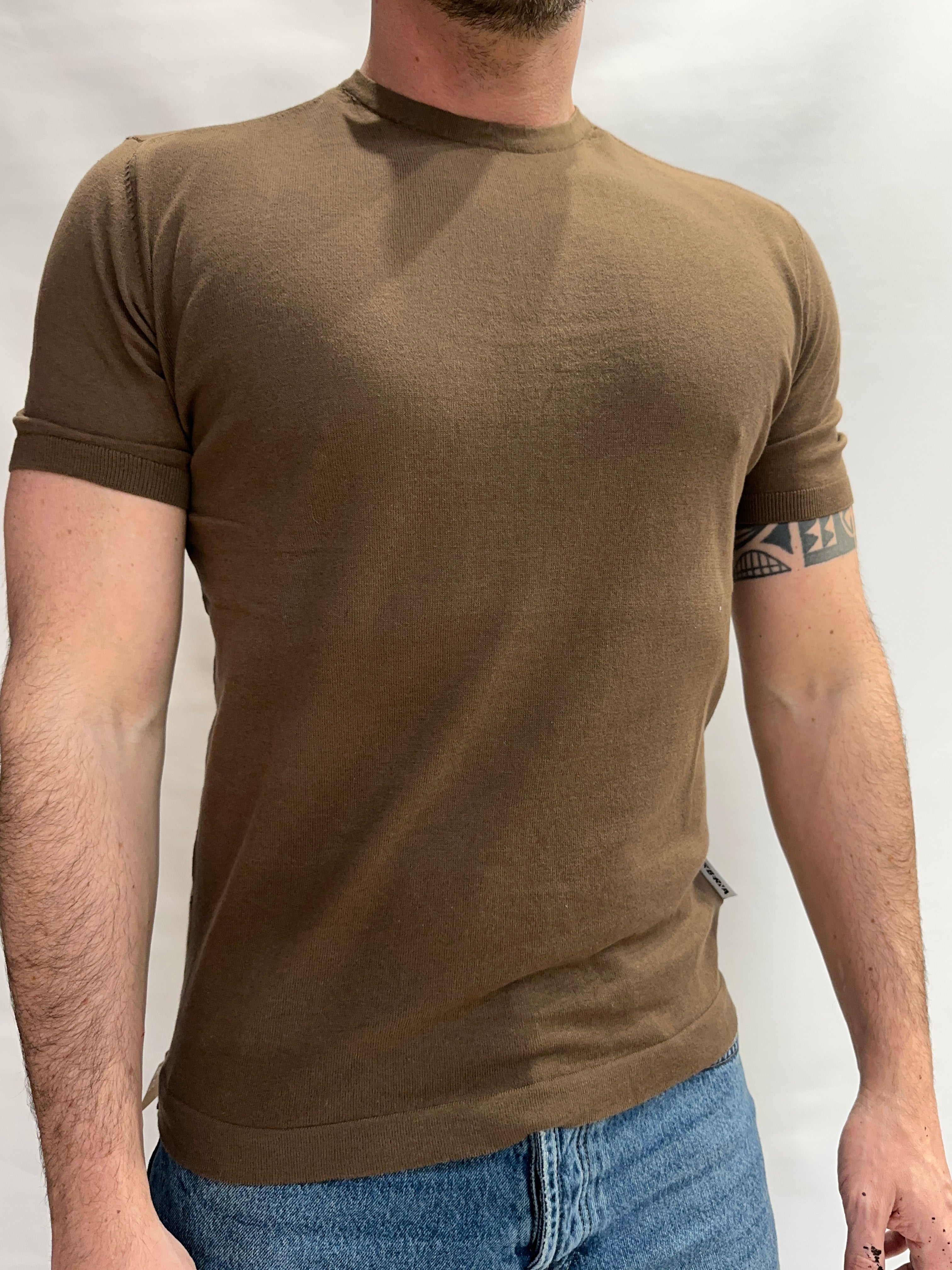 T Shirt in maglia BERNA in Cotone leggerissimo, manica corta - Cod: 261046696