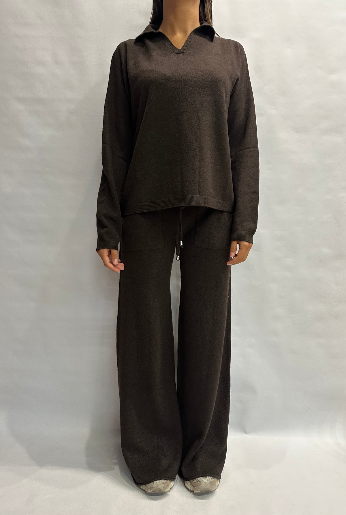 Coordinato BLUEJOINT in maglia composto da pantalone a zampa e polo , COD: 570145 E 520913