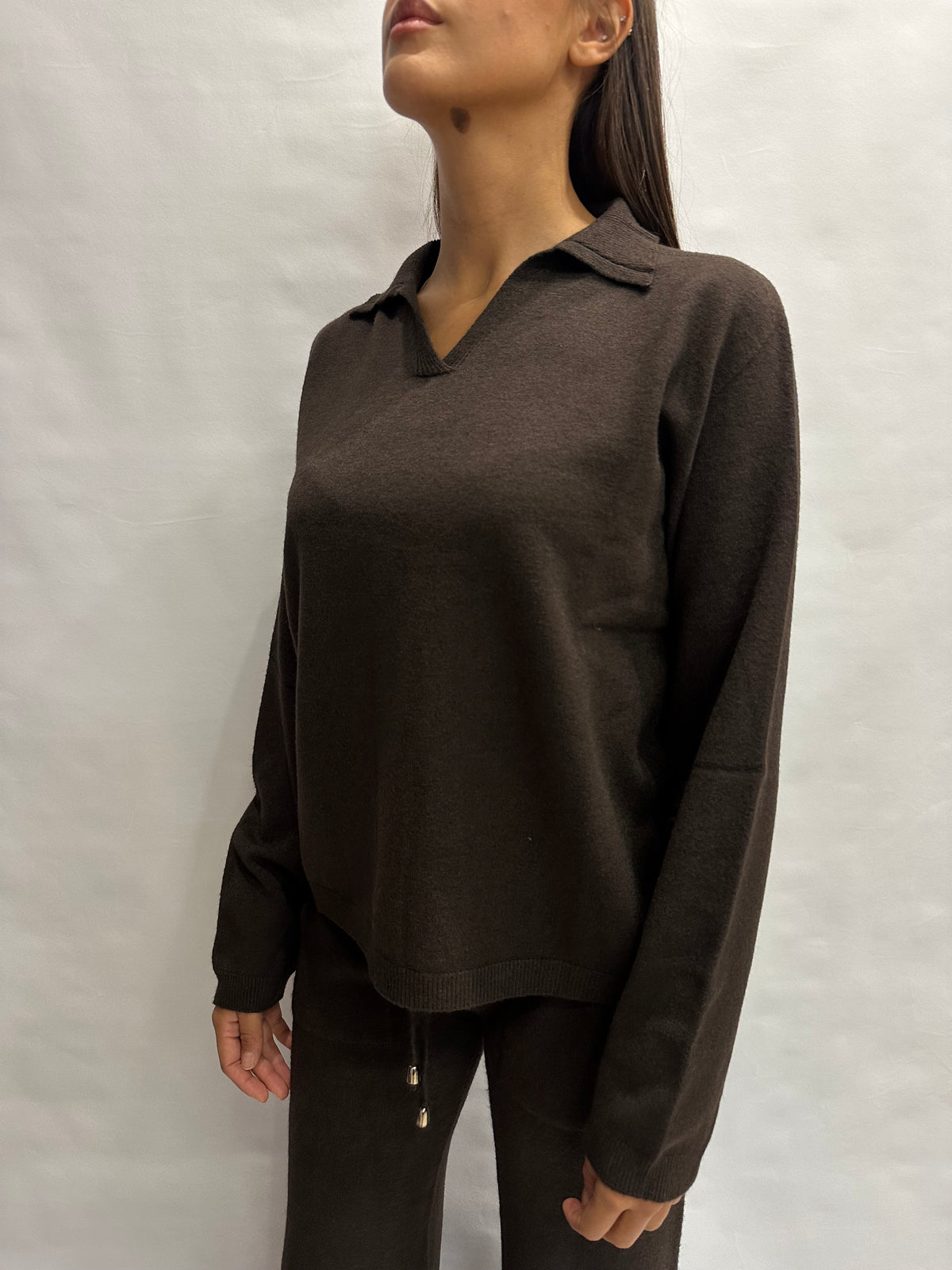 Coordinato BLUEJOINT in maglia composto da pantalone a zampa e polo , COD: 570145 E 520913