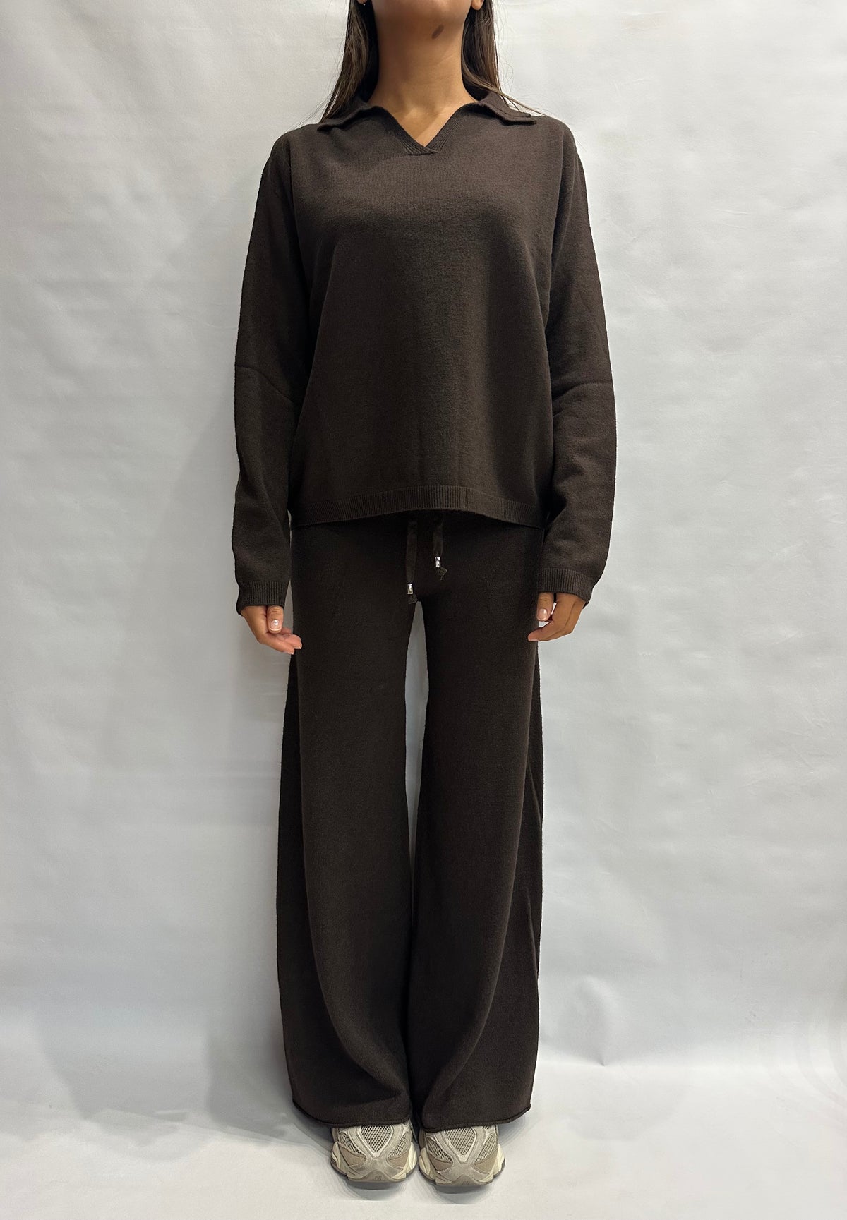 Coordinato BLUEJOINT in maglia composto da pantalone a palazzo e polo , COD: 370176 E 520913