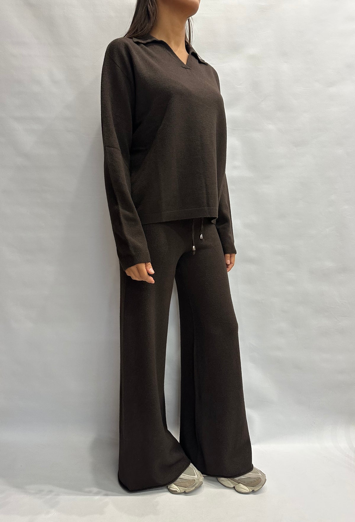 Coordinato BLUEJOINT in maglia composto da pantalone a palazzo e polo , COD: 370176 E 520913