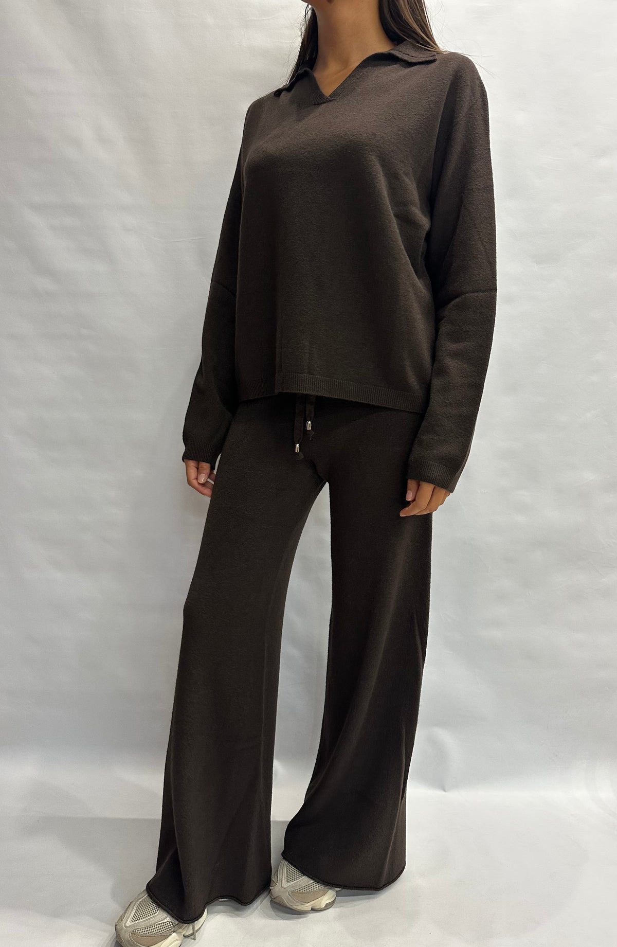 Coordinato BLUEJOINT in maglia composto da pantalone a palazzo e polo , COD: 370176 E 520913