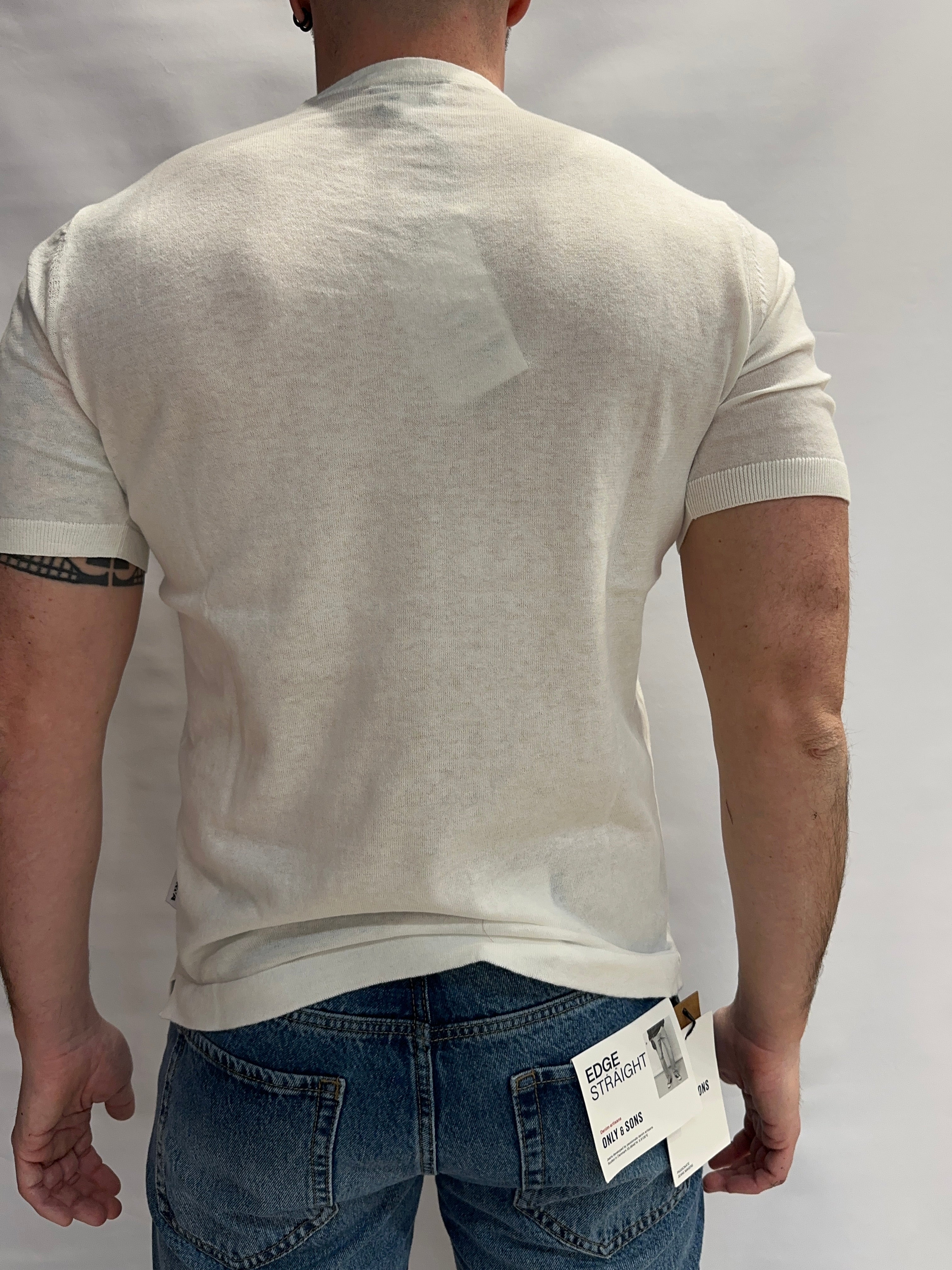T Shirt in maglia BERNA in Cotone leggerissimo, manica corta - Cod: 261046173