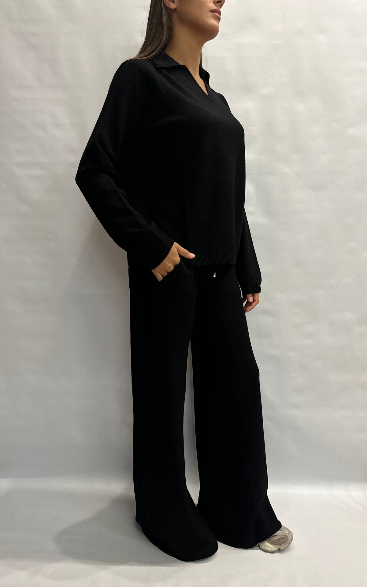 Coordinato BLUEJOINT in maglia composto da pantalone a zampa e polo , COD: 570145 E 520913