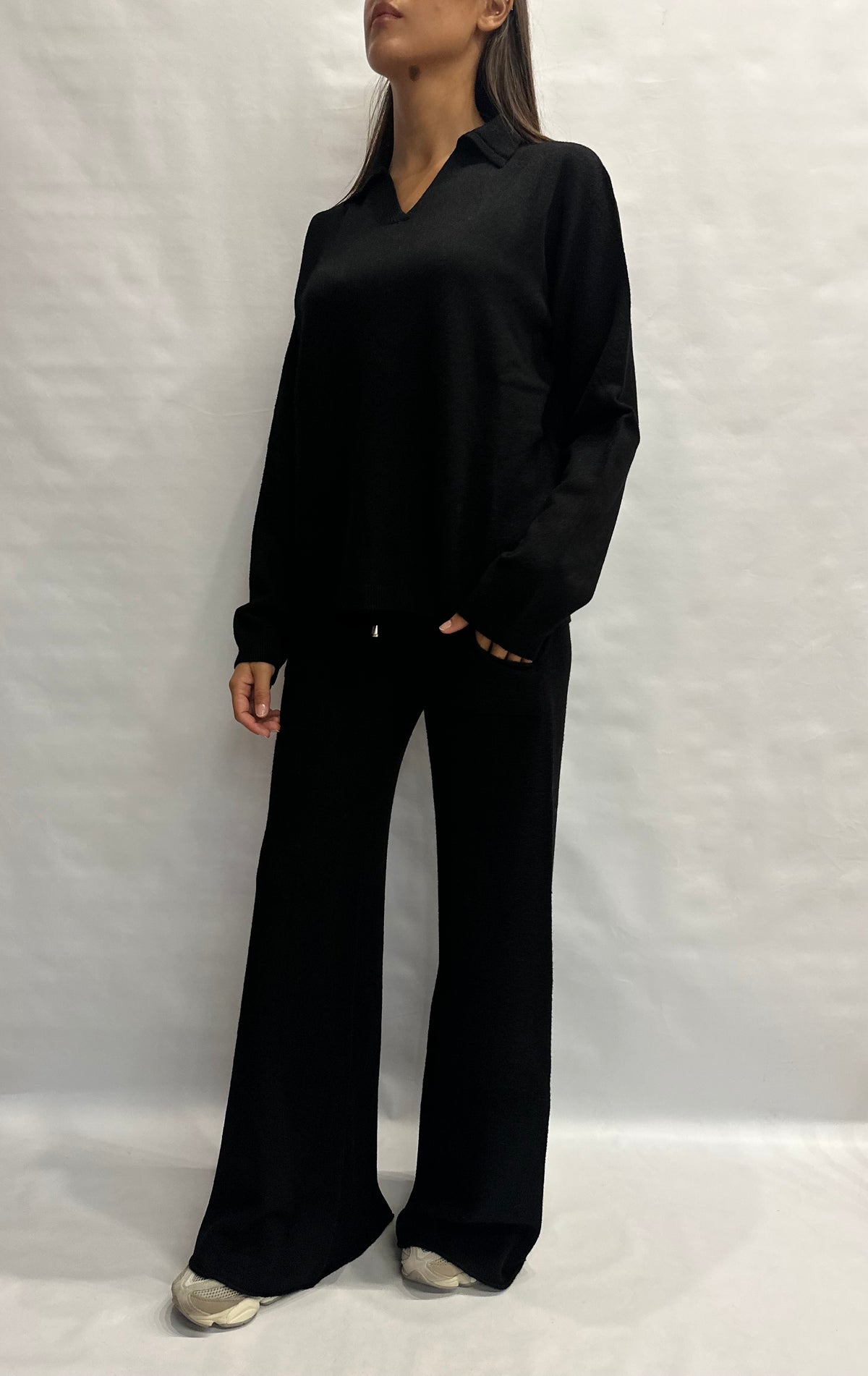 Coordinato BLUEJOINT in maglia composto da pantalone a zampa e polo , COD: 570145 E 520913