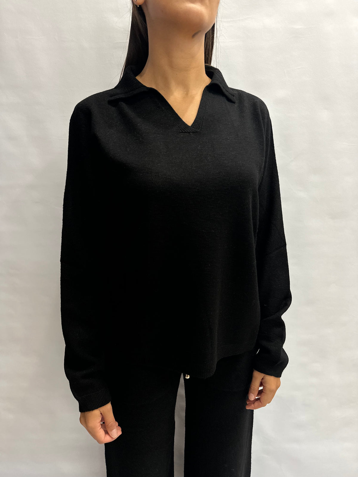 Coordinato BLUEJOINT in maglia composto da pantalone a palazzo e polo , COD: 370176 E 520913