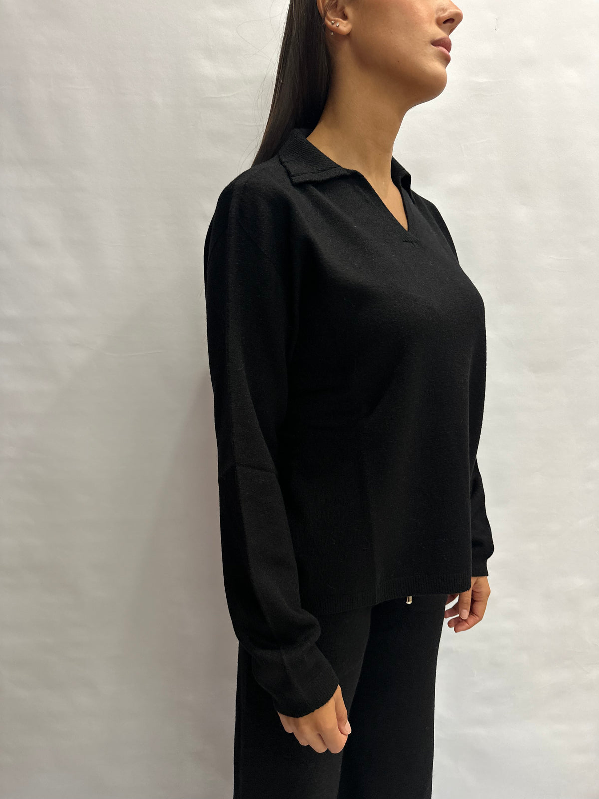 Coordinato BLUEJOINT in maglia composto da pantalone a palazzo e polo , COD: 370176 E 520913