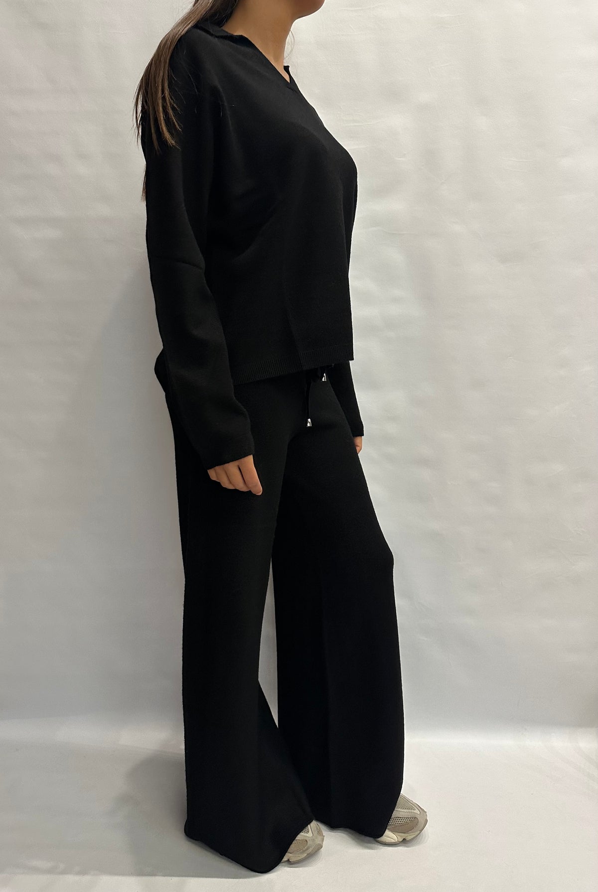 Coordinato BLUEJOINT in maglia composto da pantalone a palazzo e polo , COD: 370176 E 520913