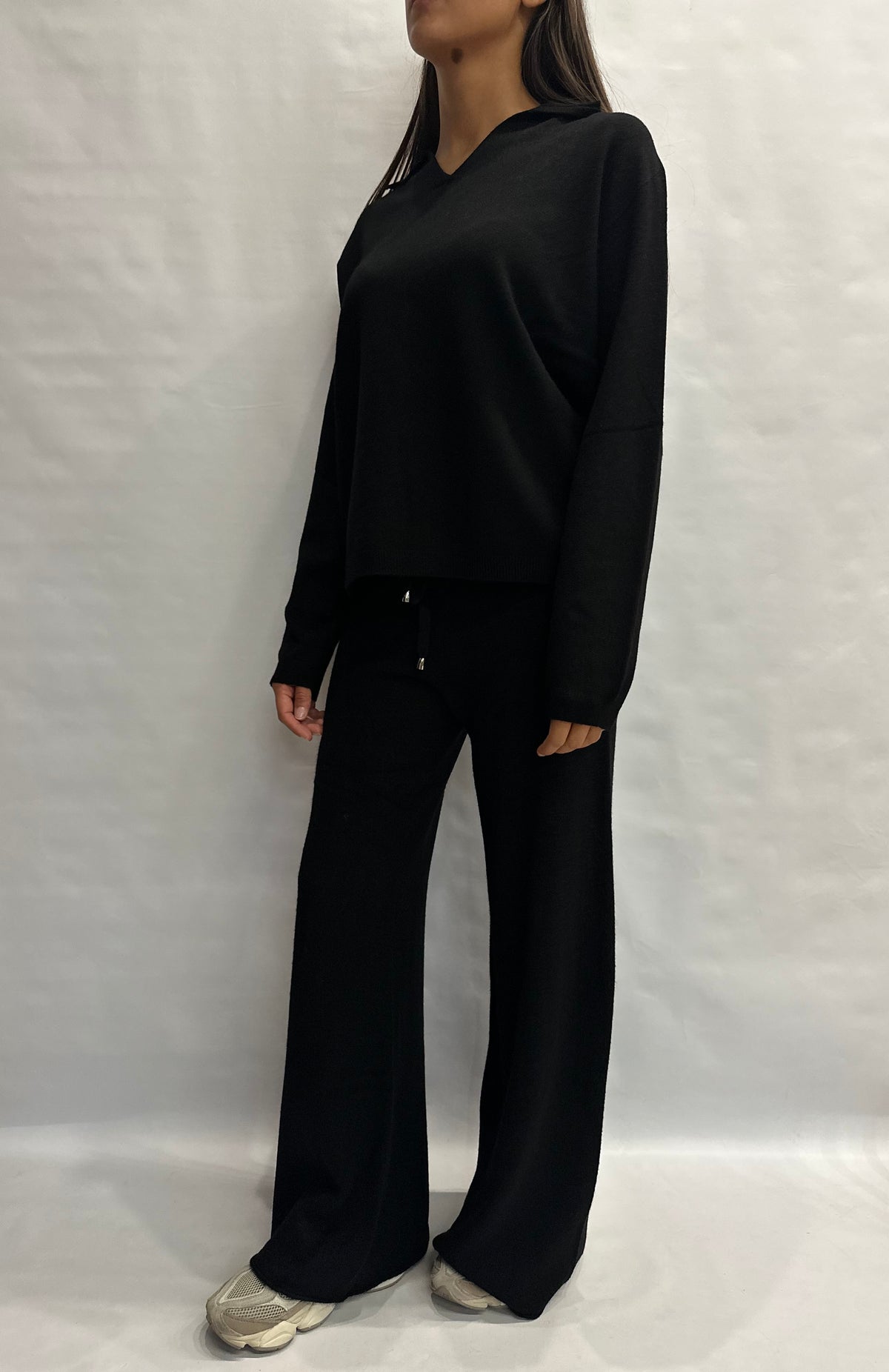 Coordinato BLUEJOINT in maglia composto da pantalone a palazzo e polo , COD: 370176 E 520913