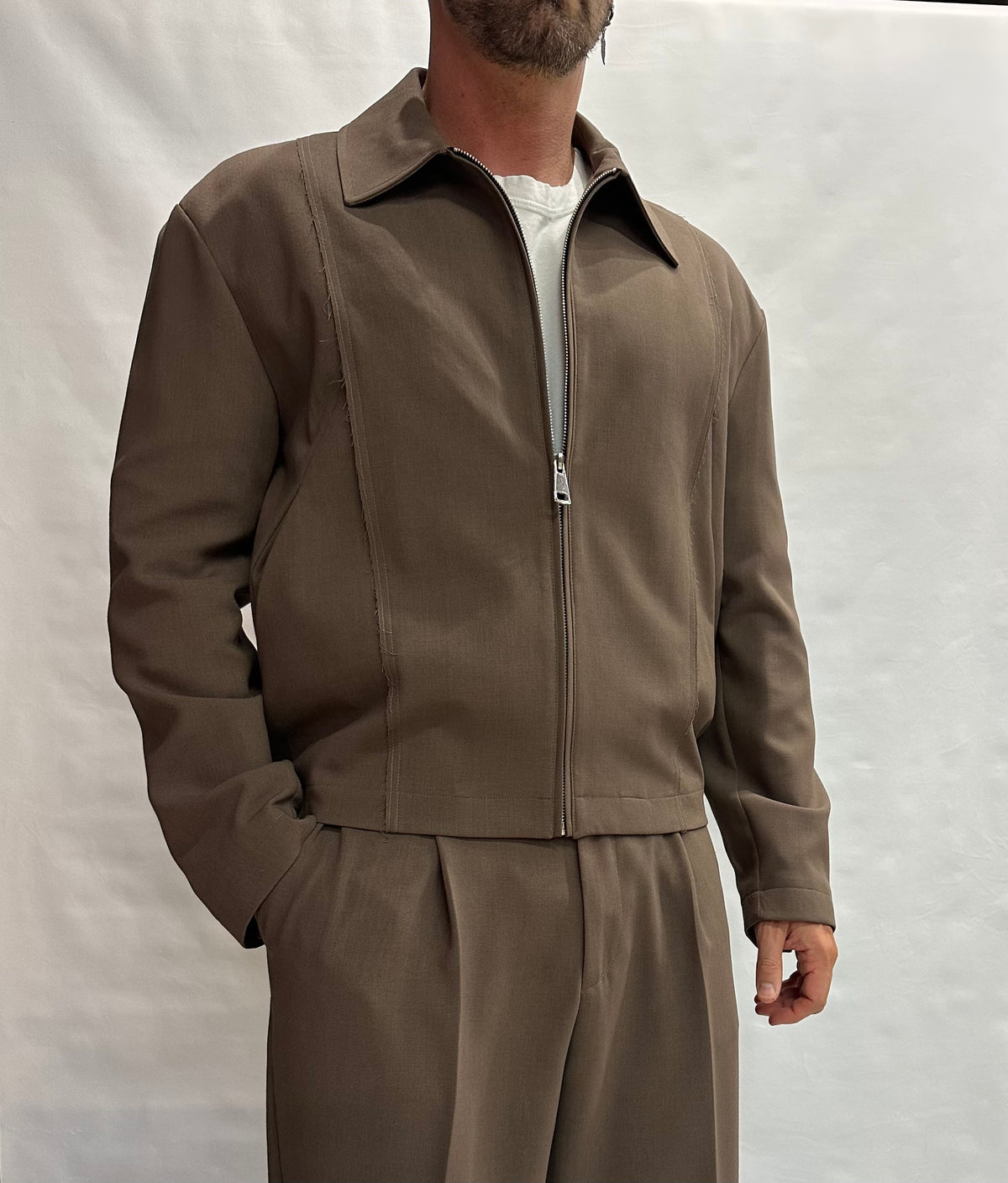 Sahariana IMPERIAL con chiusura a cerniera disponibile anche con pantalone in coordinato - Cod: V5441V5035