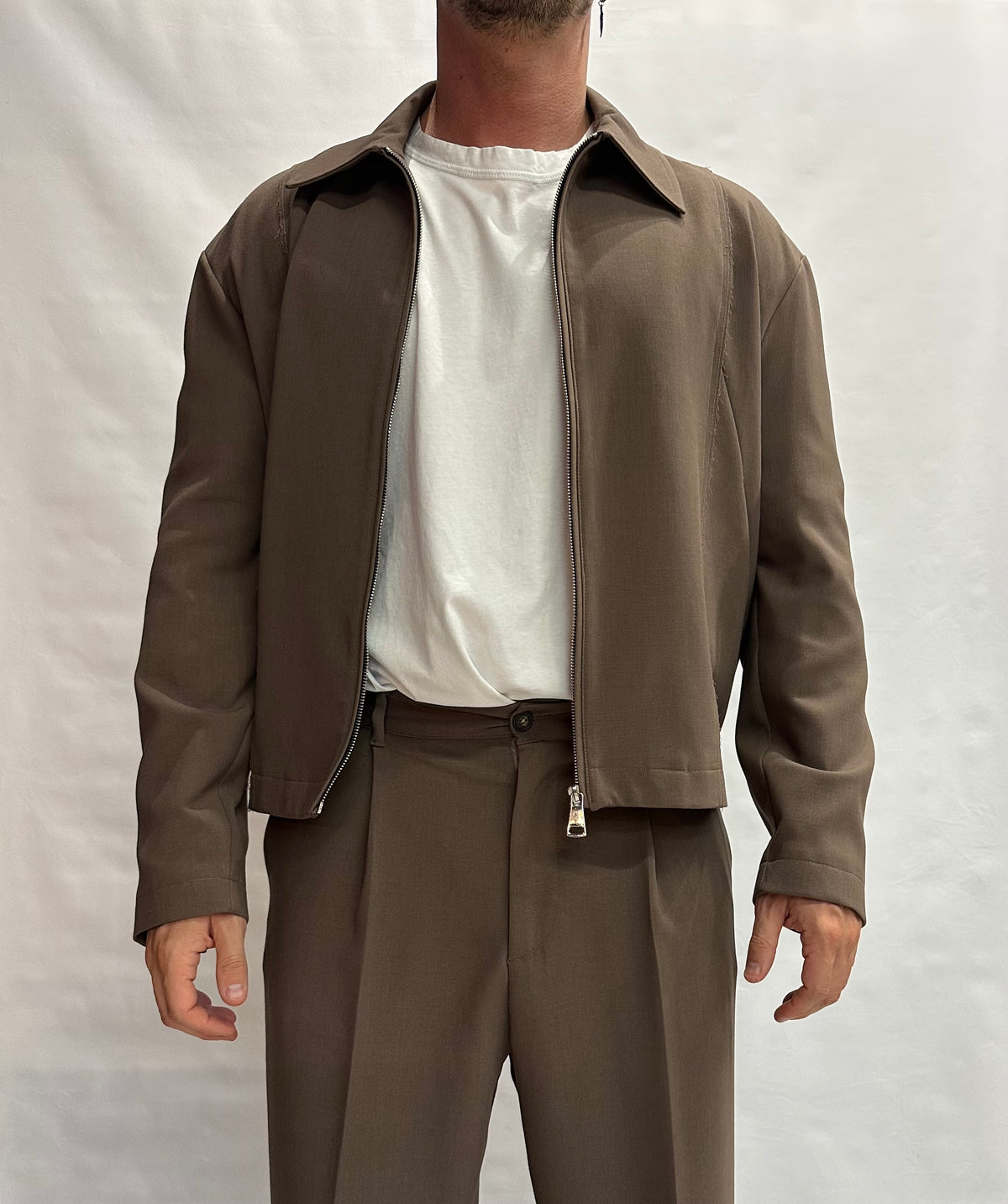 Sahariana IMPERIAL con chiusura a cerniera disponibile anche con pantalone in coordinato - Cod: V5441V5035