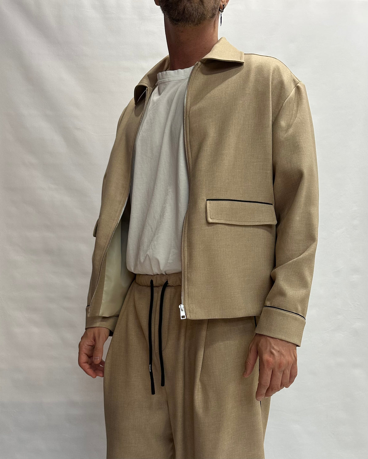 Sahariana IMPERIAL con chiusura a cerniera disponibile anche con pantalone in coordinato - Cod: VL50MCD