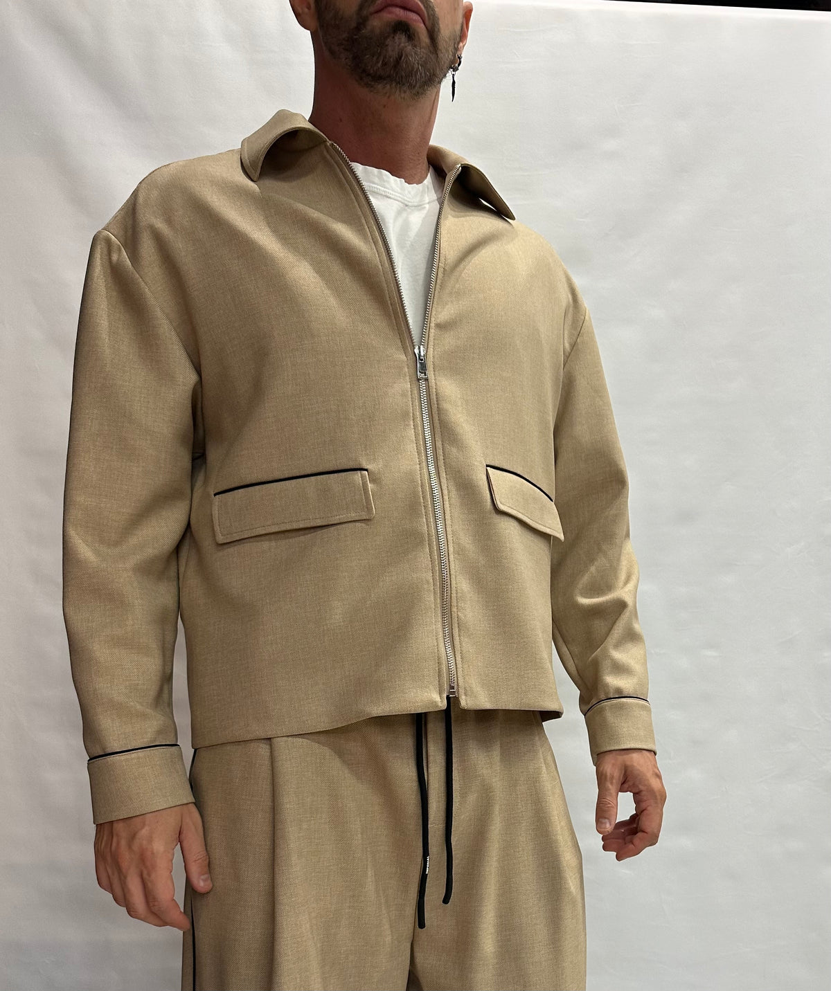 Sahariana IMPERIAL con chiusura a cerniera disponibile anche con pantalone in coordinato - Cod: VL50MCD